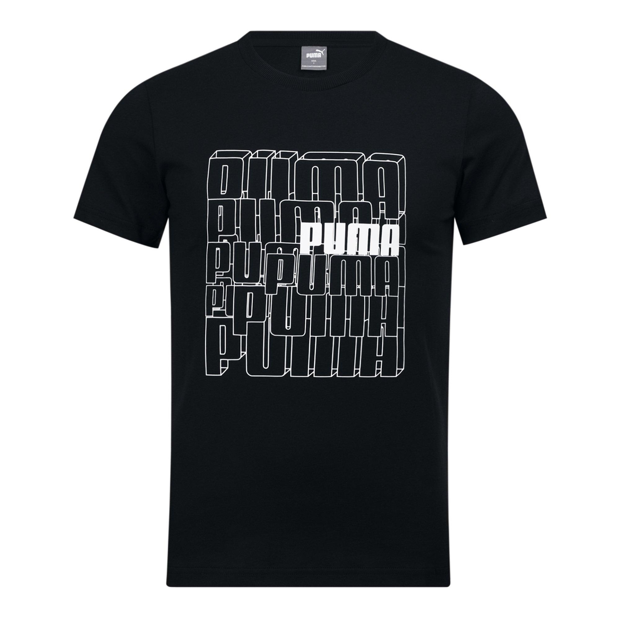 Black - Puma - Graphic T-Shirt Mens - 1