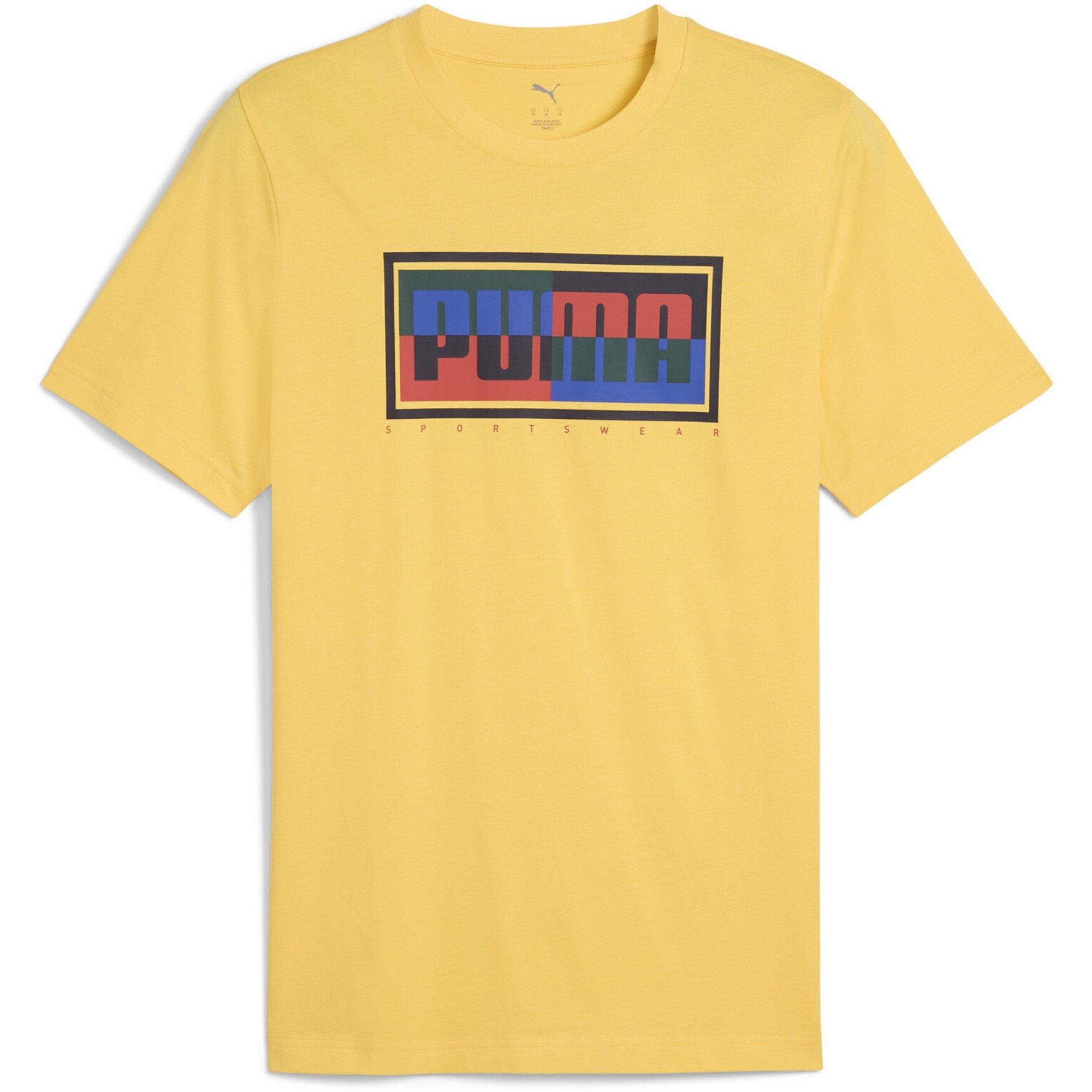 Geel - Puma - Men's Graphic Box Regular Fit T-Shirt - 1