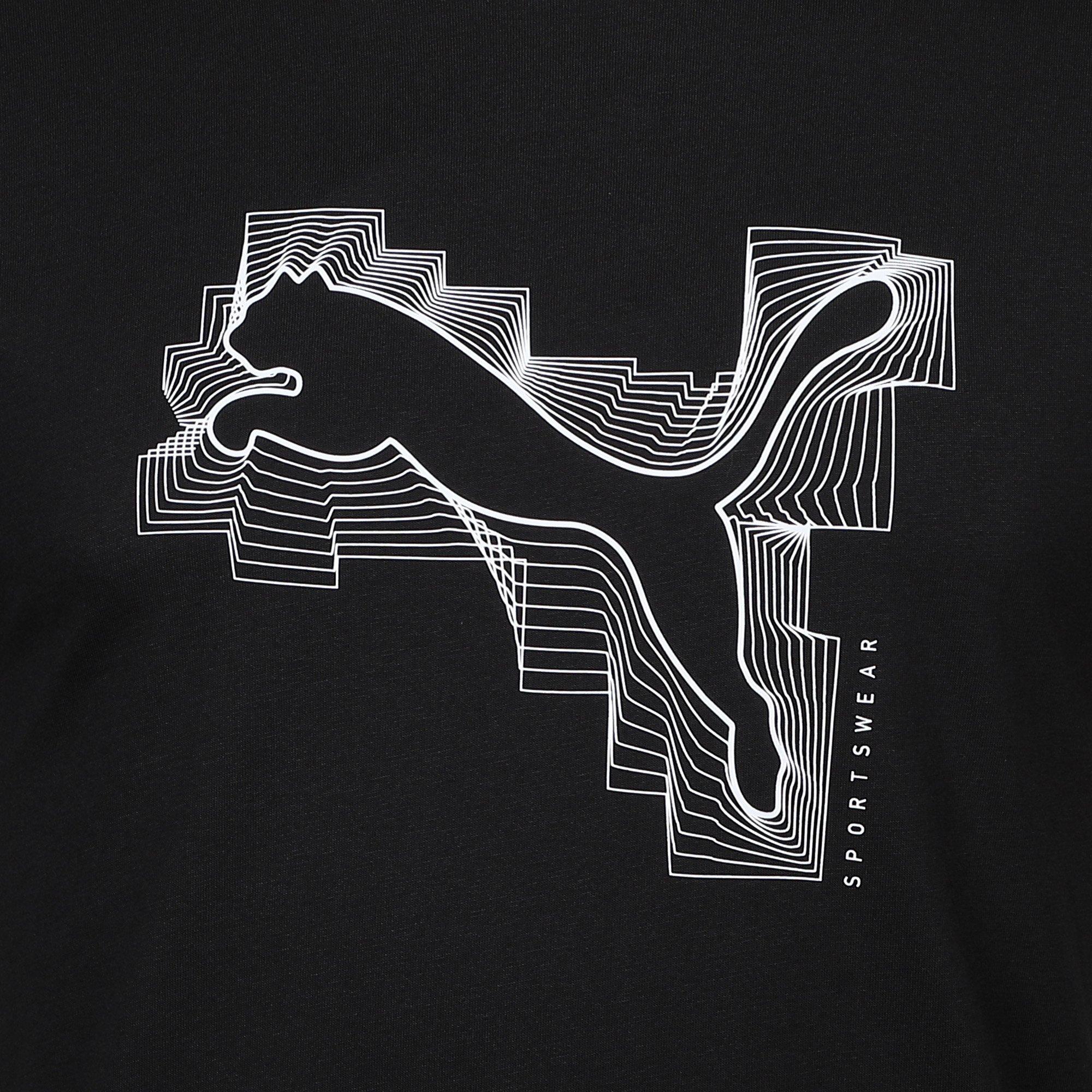 Black - Puma - Graphic T-shirt Mens - 3