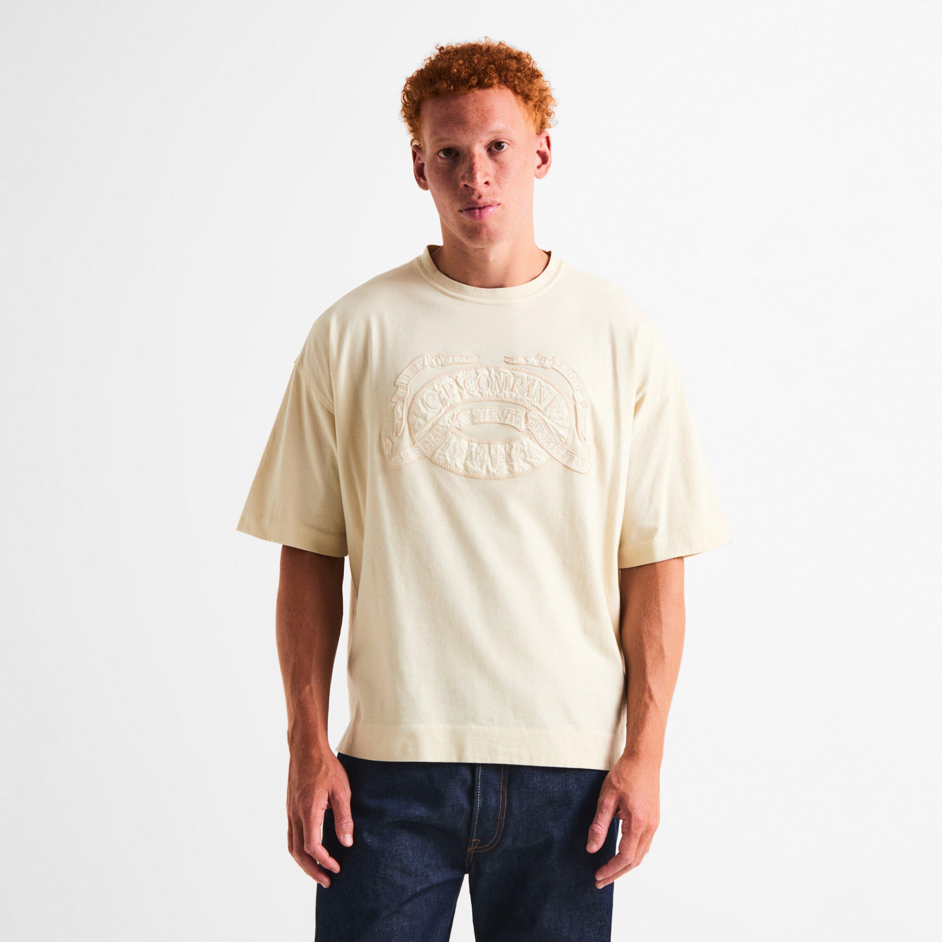 Frozen Dew 114 - CP Company - Men's Logo Cotton Short-Sleeve Oversized-Fit T-Shirt - 3