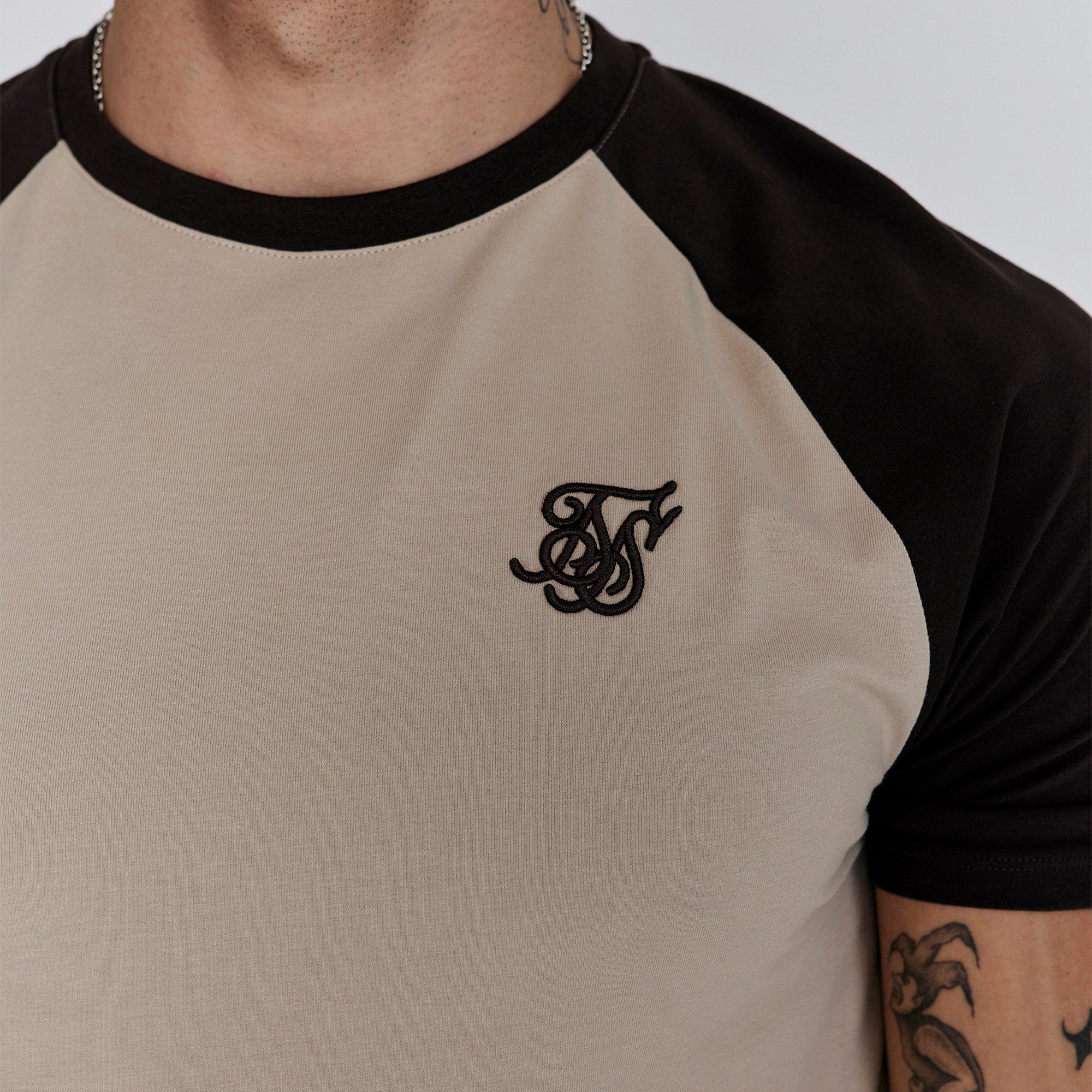 Beige/brun - SikSilk - Regular Fit Raglan T-Shirt - 2