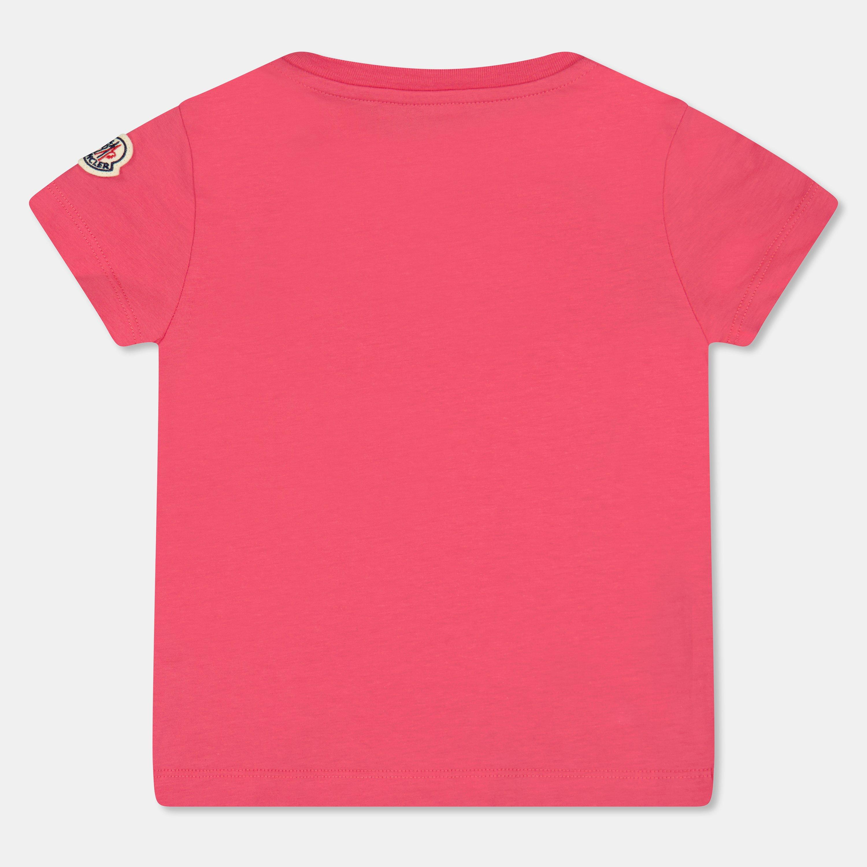 Pink 516 - Moncler - Kids' Logo Regular Fit T-Shirt - 2