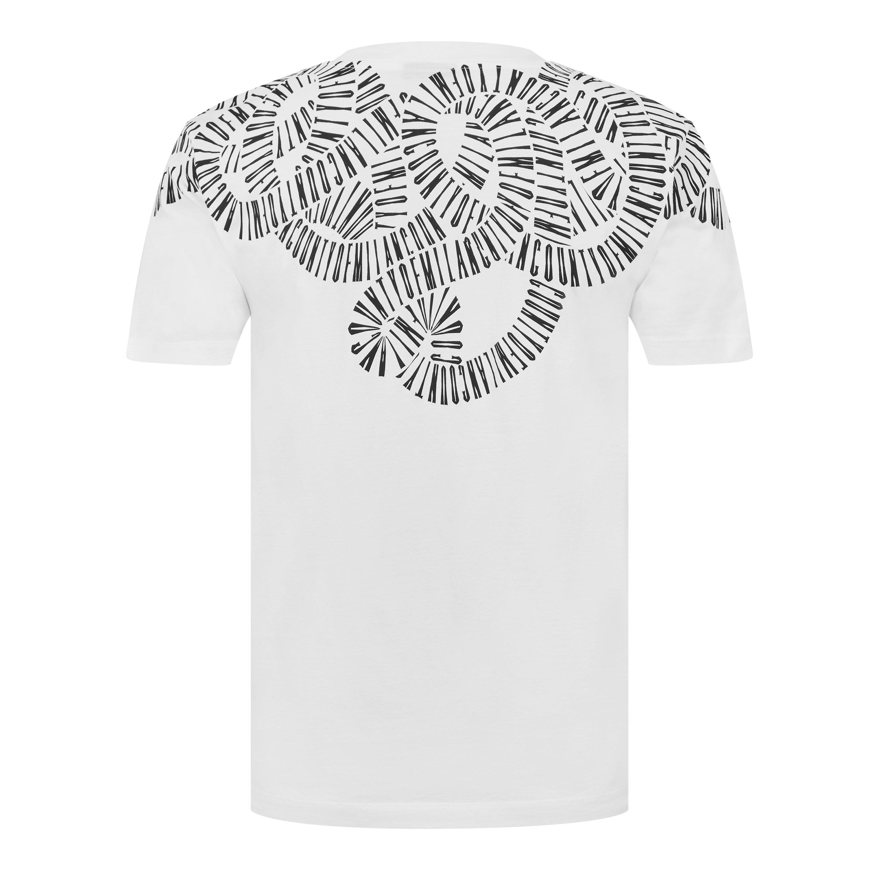 White/Black - Marcelo Burlon - Men's Snake Wing Regular Fit T-Shirt - 2