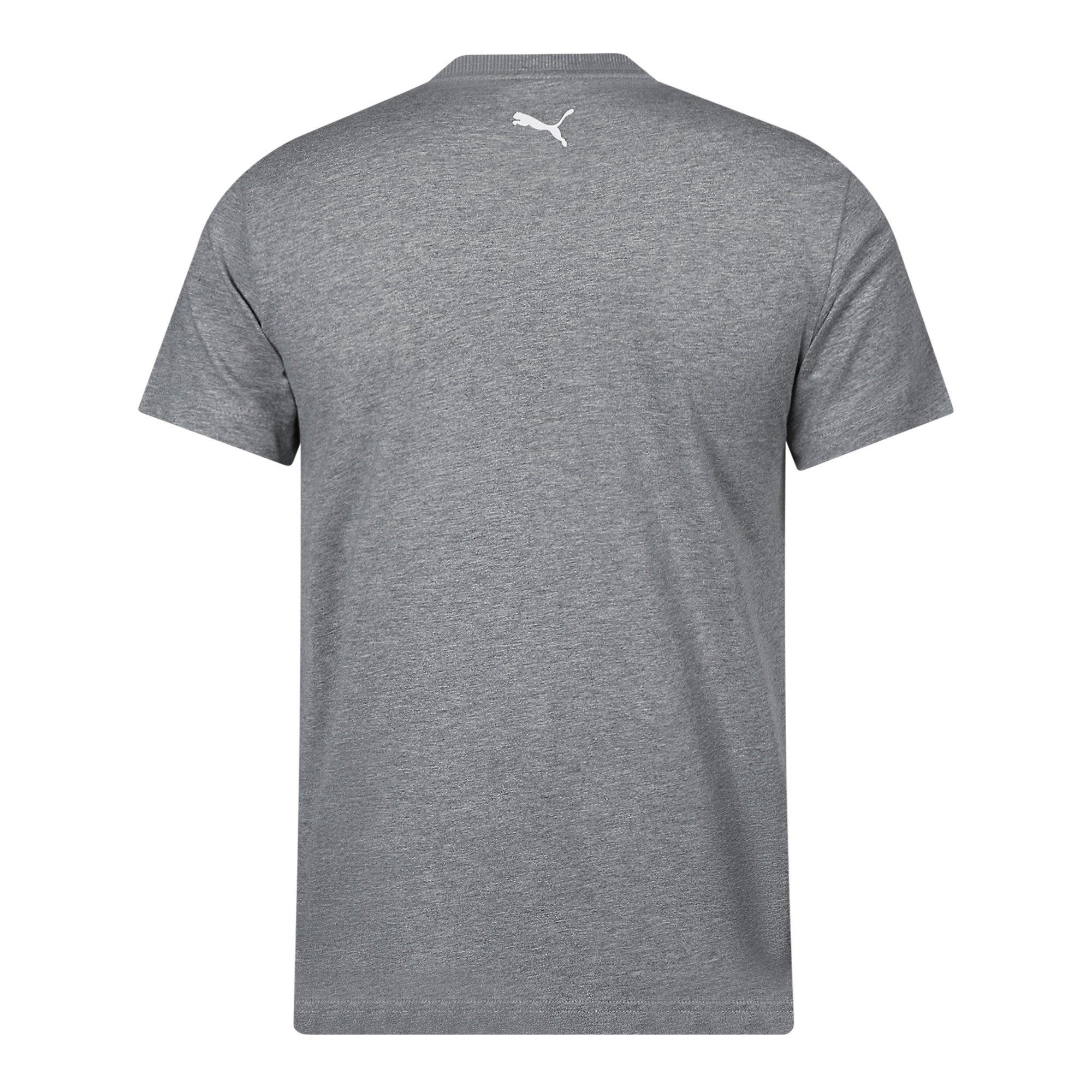 Med Gry Heather - Puma - Graphic T-Shirt Mens - 2