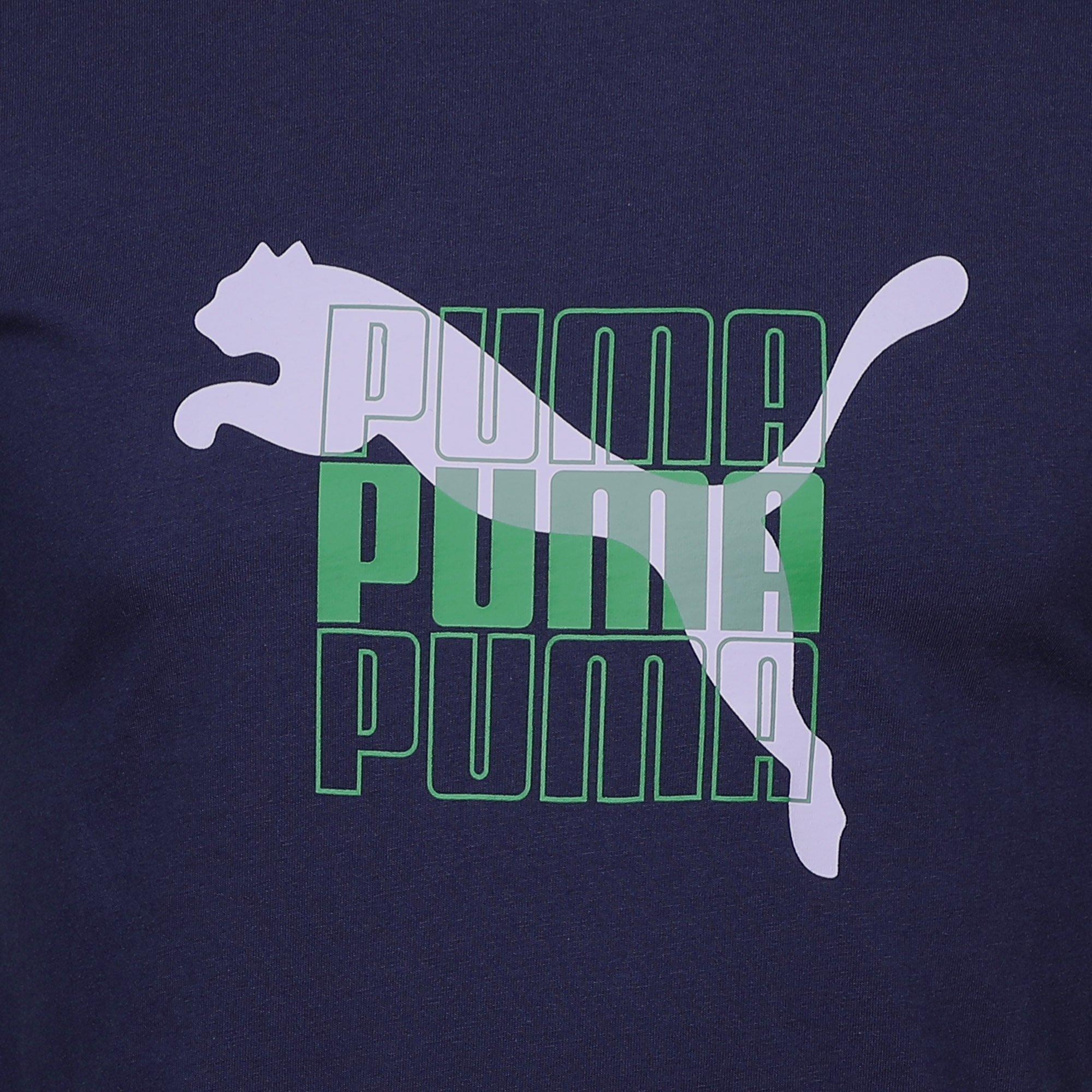 Navy - Puma - Graphic T-shirt Mens - 3