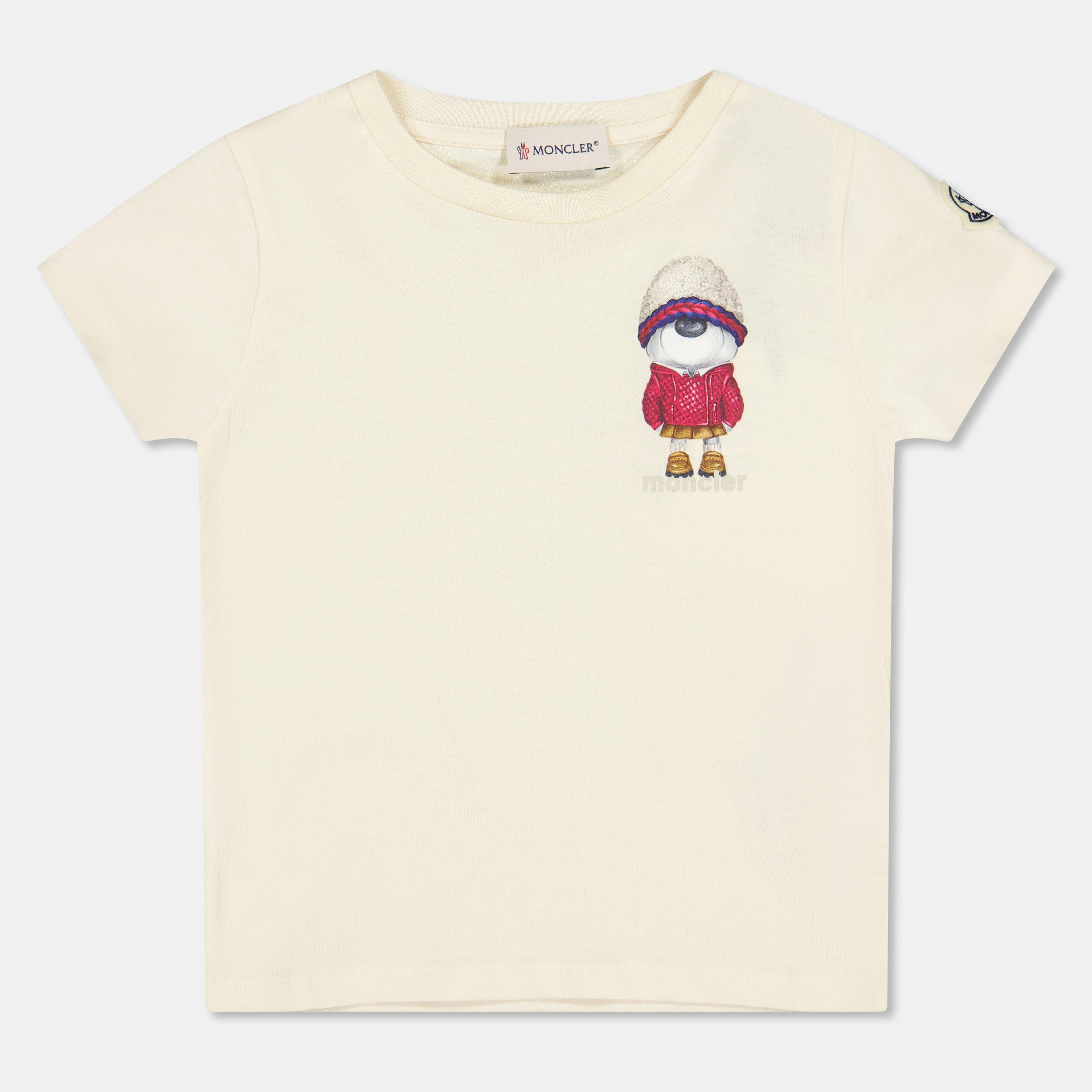 Moncler Kids' Novel T-Shirt - White 050 - Size 4Y