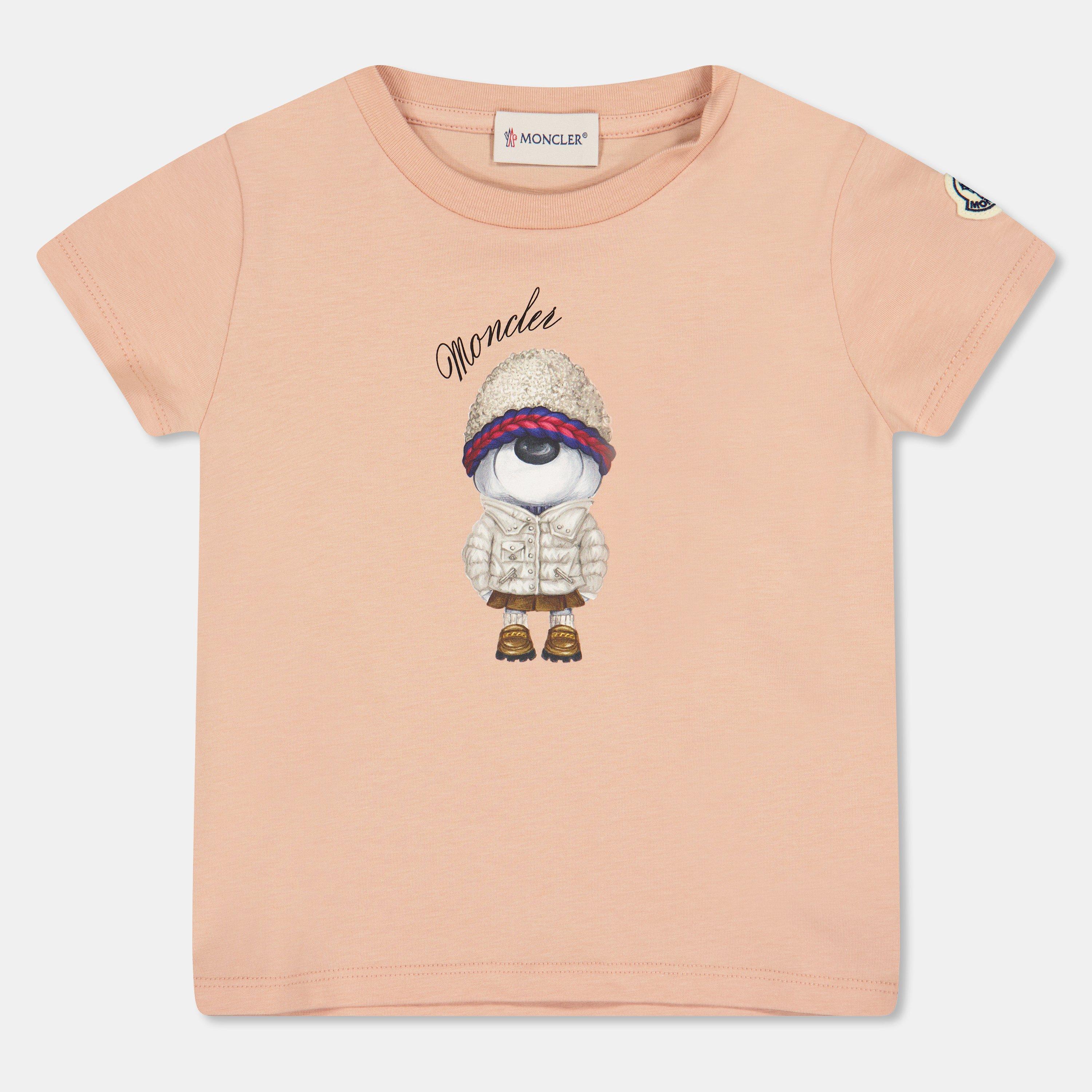 Moncler Kids' Novel T-Shirt - Pink 516 - Size 4Y