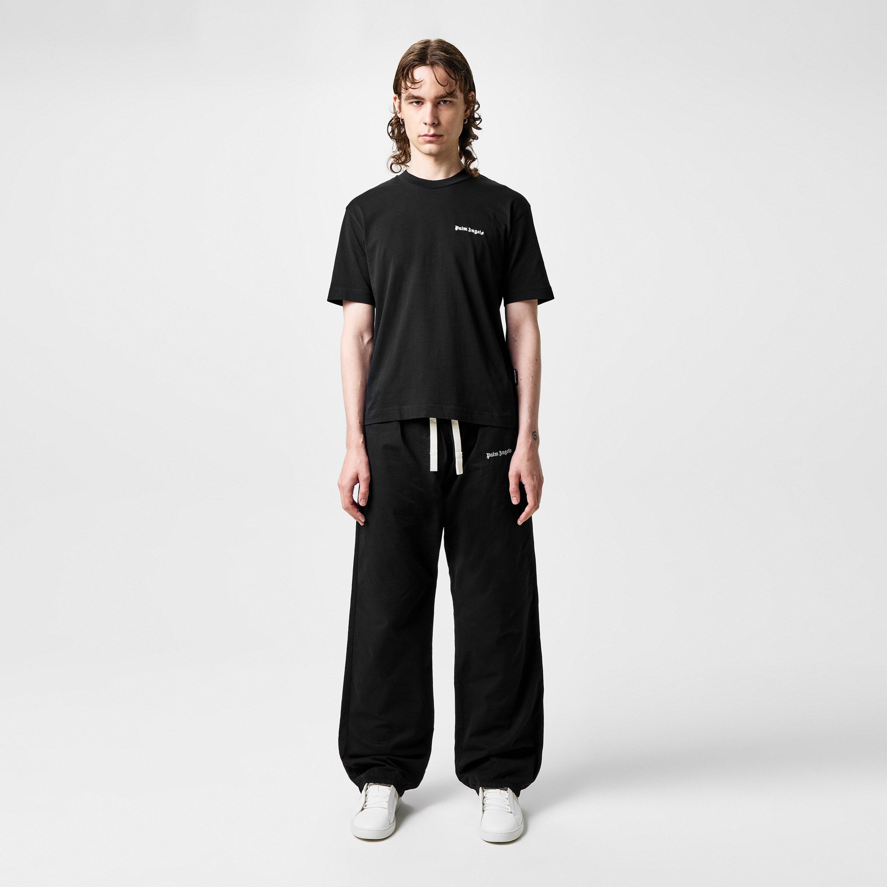 Black - Palm Angels - Embroidered Logo T-Shirt - 6