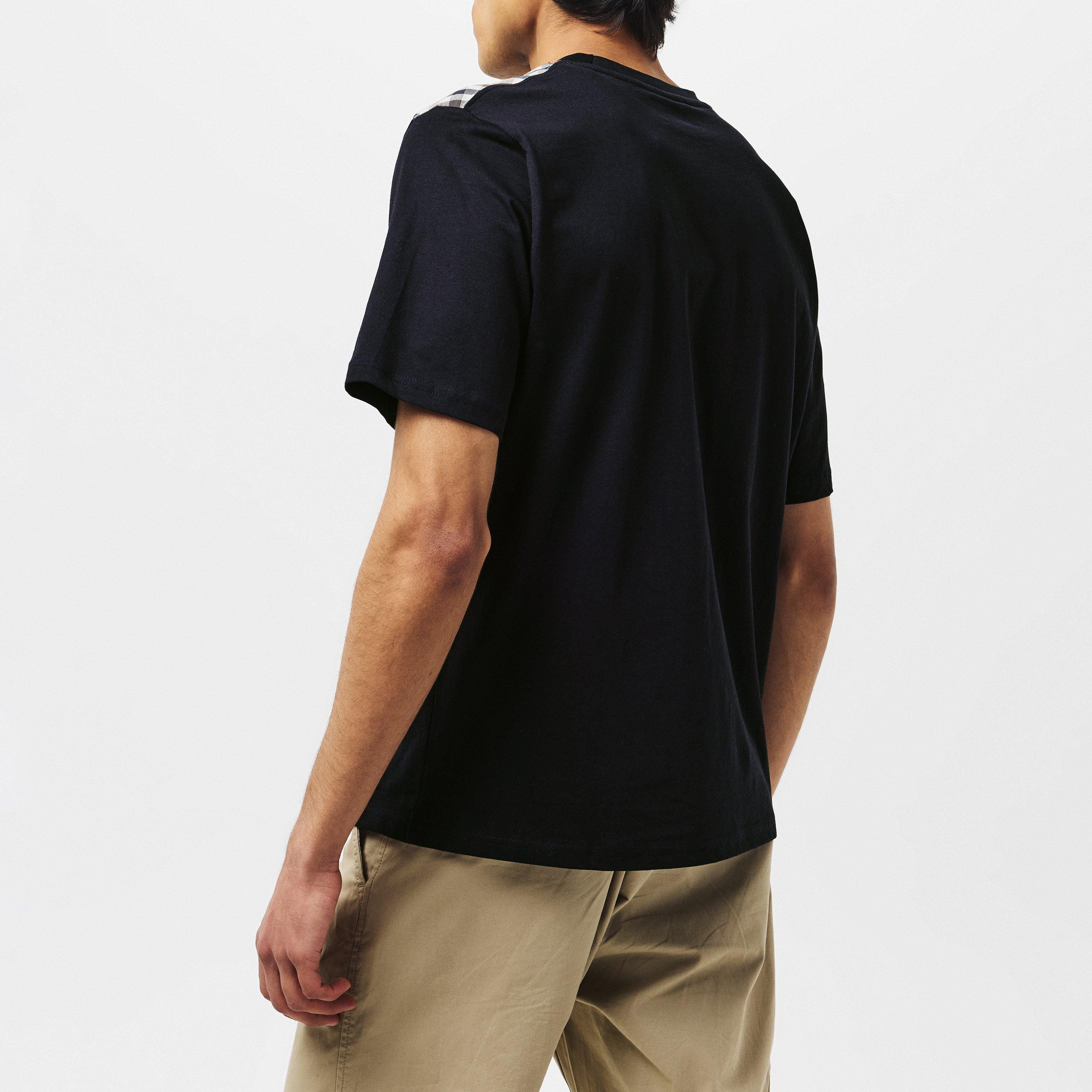 Black - Aquascutum - Men's AquAct Tape Regular Fit T-Shirt - 4