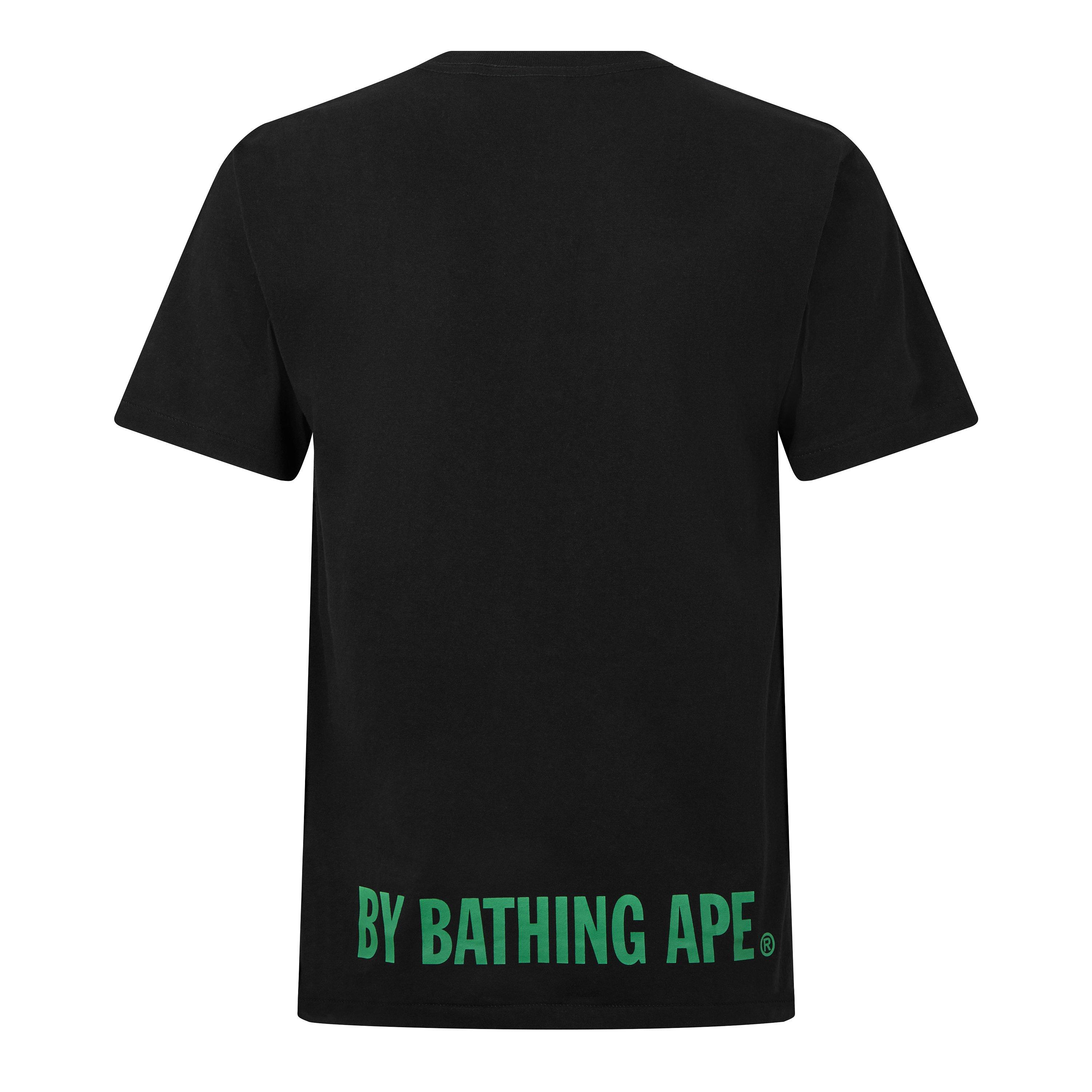 Black/Green Cam - A Bathing Ape - Bape Face Sta Tee Sn63 - 2