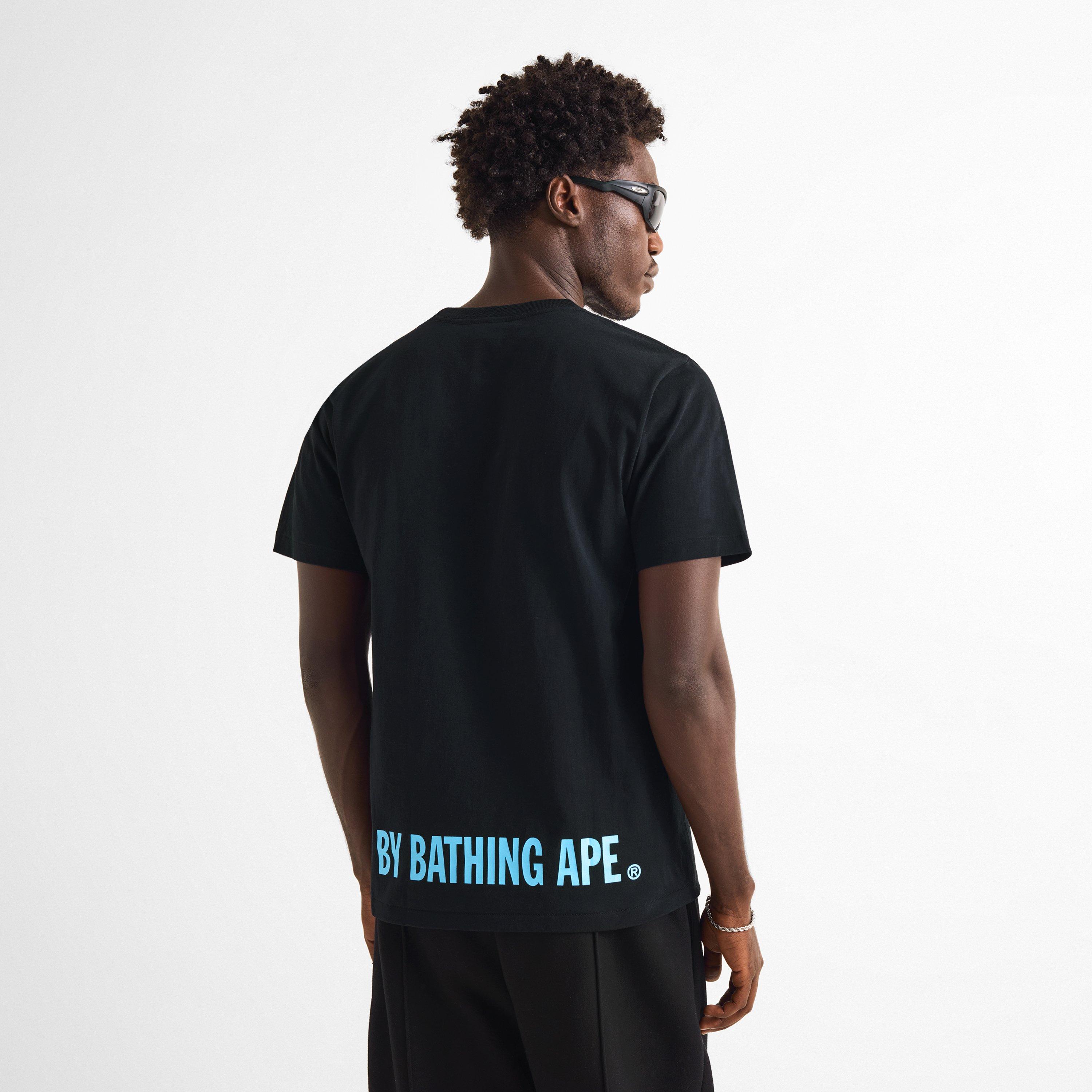 Black/Blue Cam - A Bathing Ape - Bape Face Sta Tee Sn63 - 4