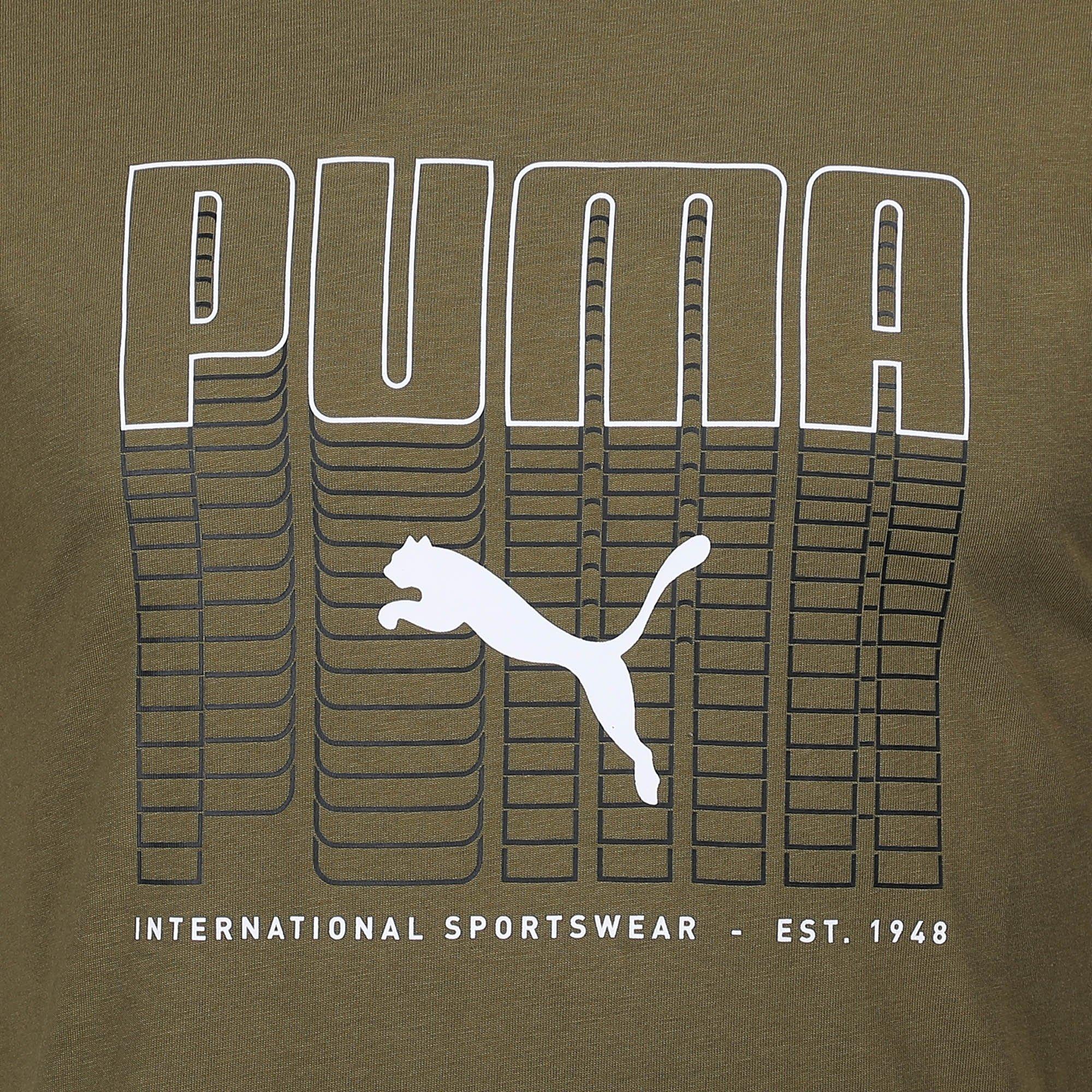 Olive Drab - Puma - Graphic T-Shirt Mens - 3