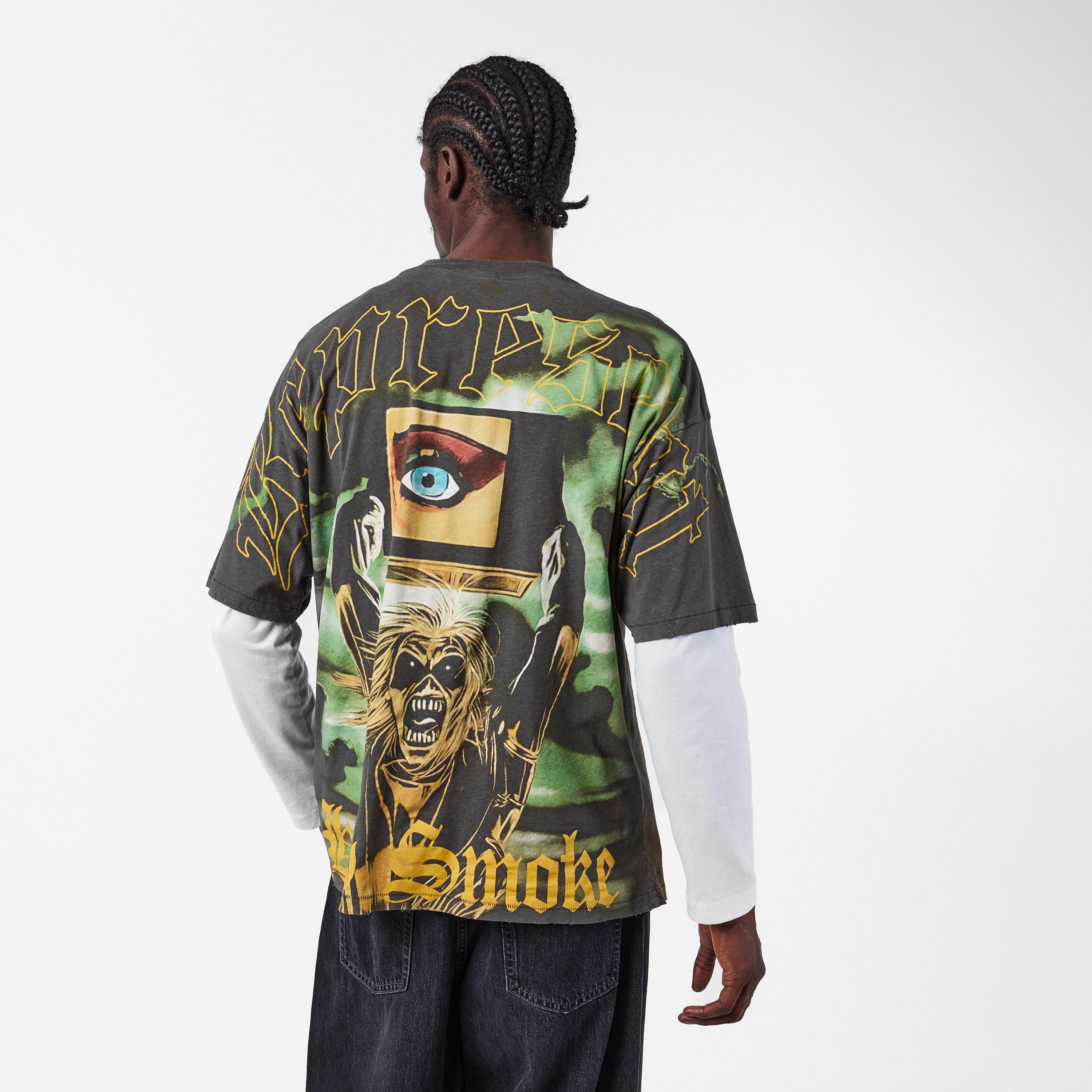 Sunfade Grey - Represent - Men's x Iron Maiden Holy Smoke Bold Fashion Metal Fusion T-Shirt - 4