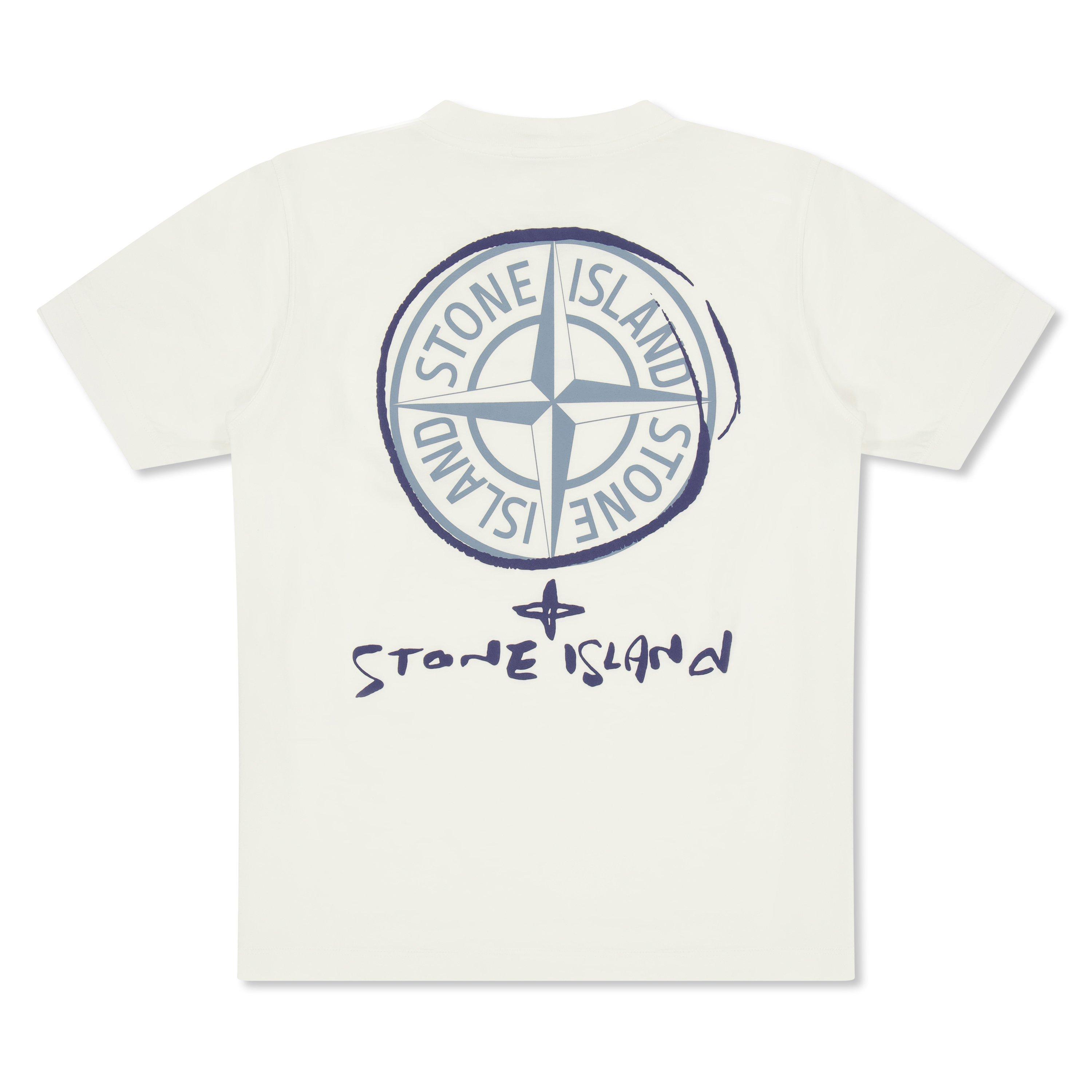 White V0001 - Stone Island - Stone Graphic T-Shrt Jn61 - 2
