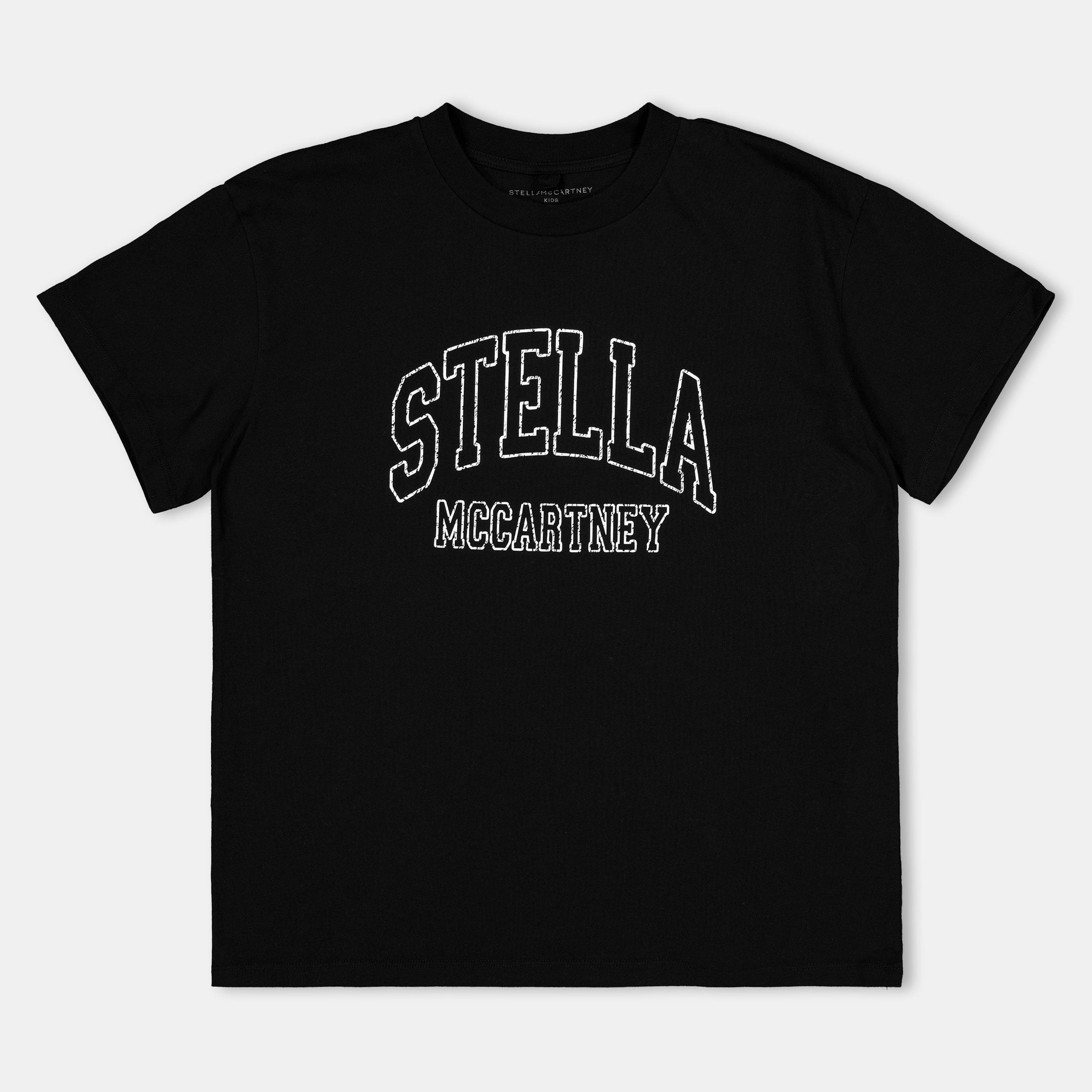 Stella Mccartney Girls Kids' Logo T-Shirt - Black 961 - 14Y