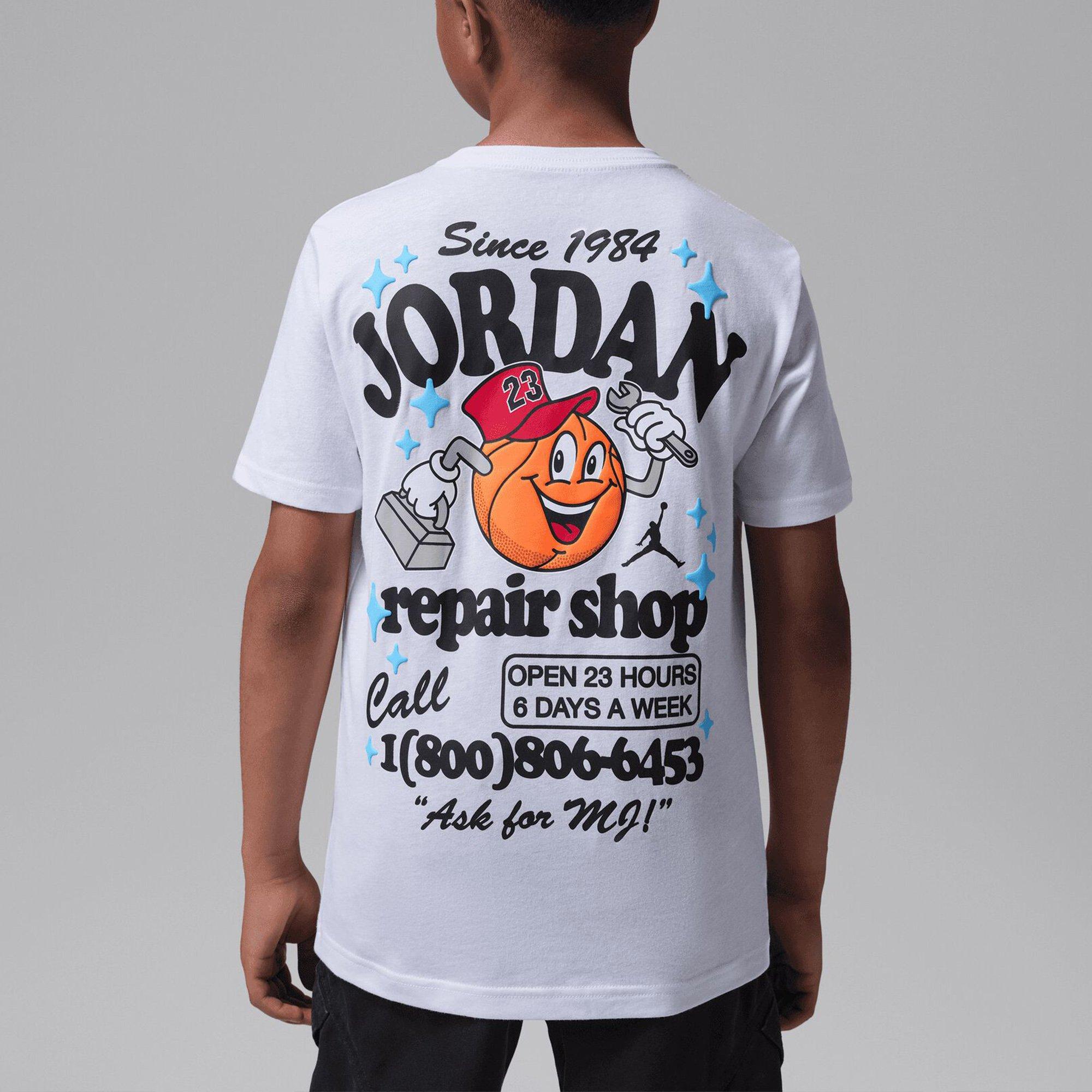 White - Air Jordan - Kids' Rare Air Cotton Short-Sleeve T-Shirt - 1