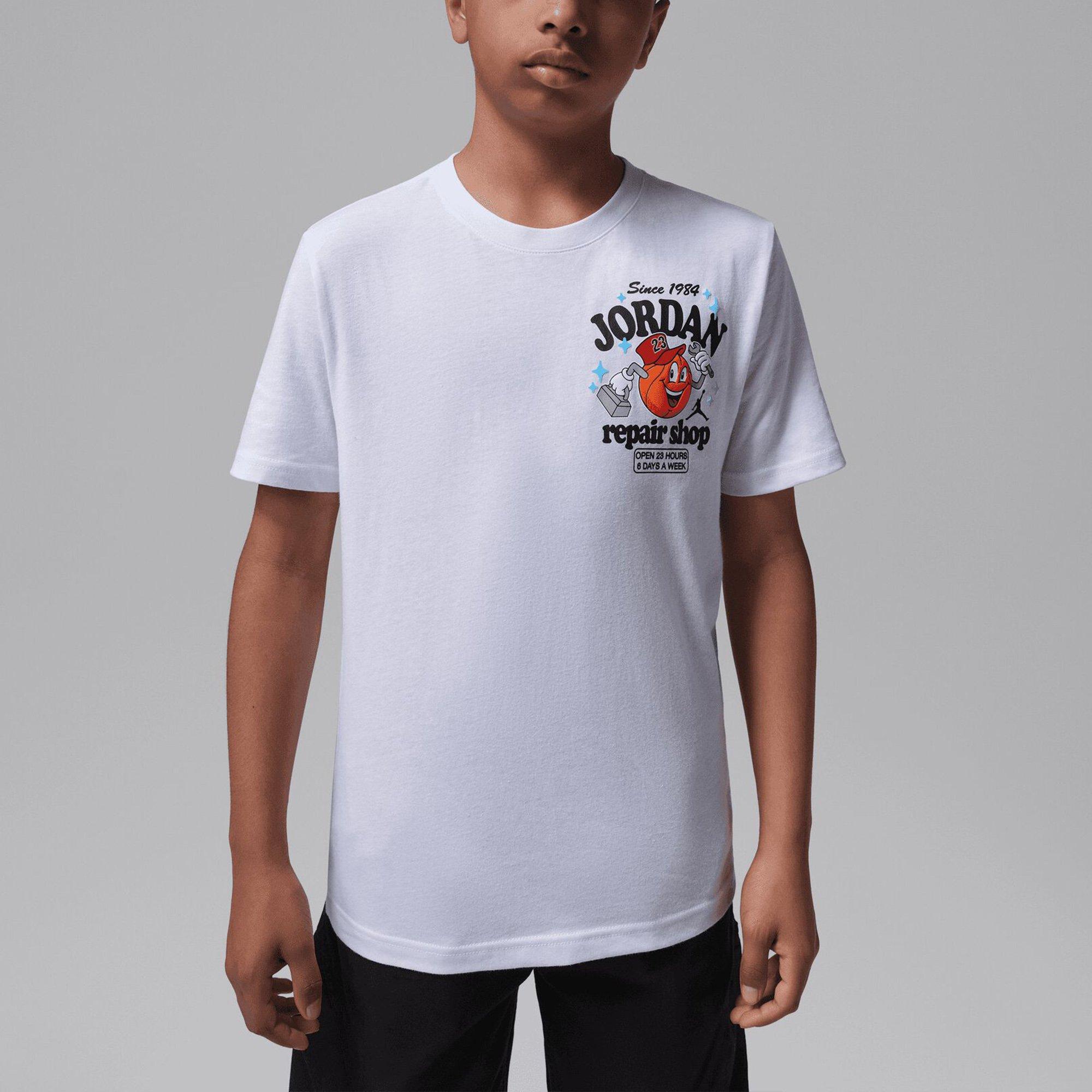 White - Air Jordan - Kids' Rare Air Cotton Short-Sleeve T-Shirt - 2