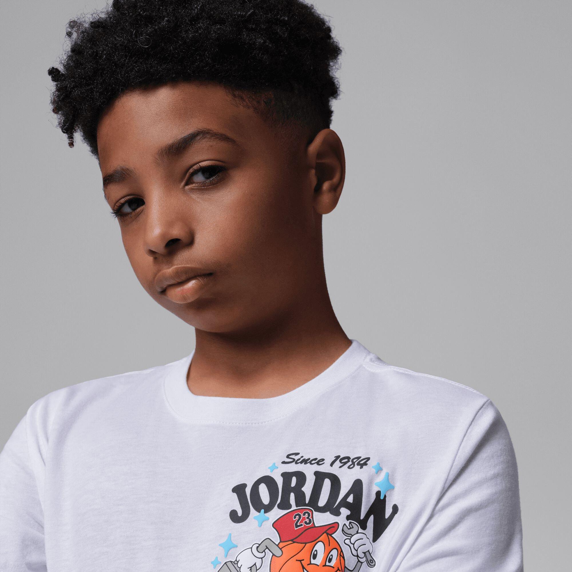 White - Air Jordan - Kids' Rare Air Cotton Short-Sleeve T-Shirt - 3