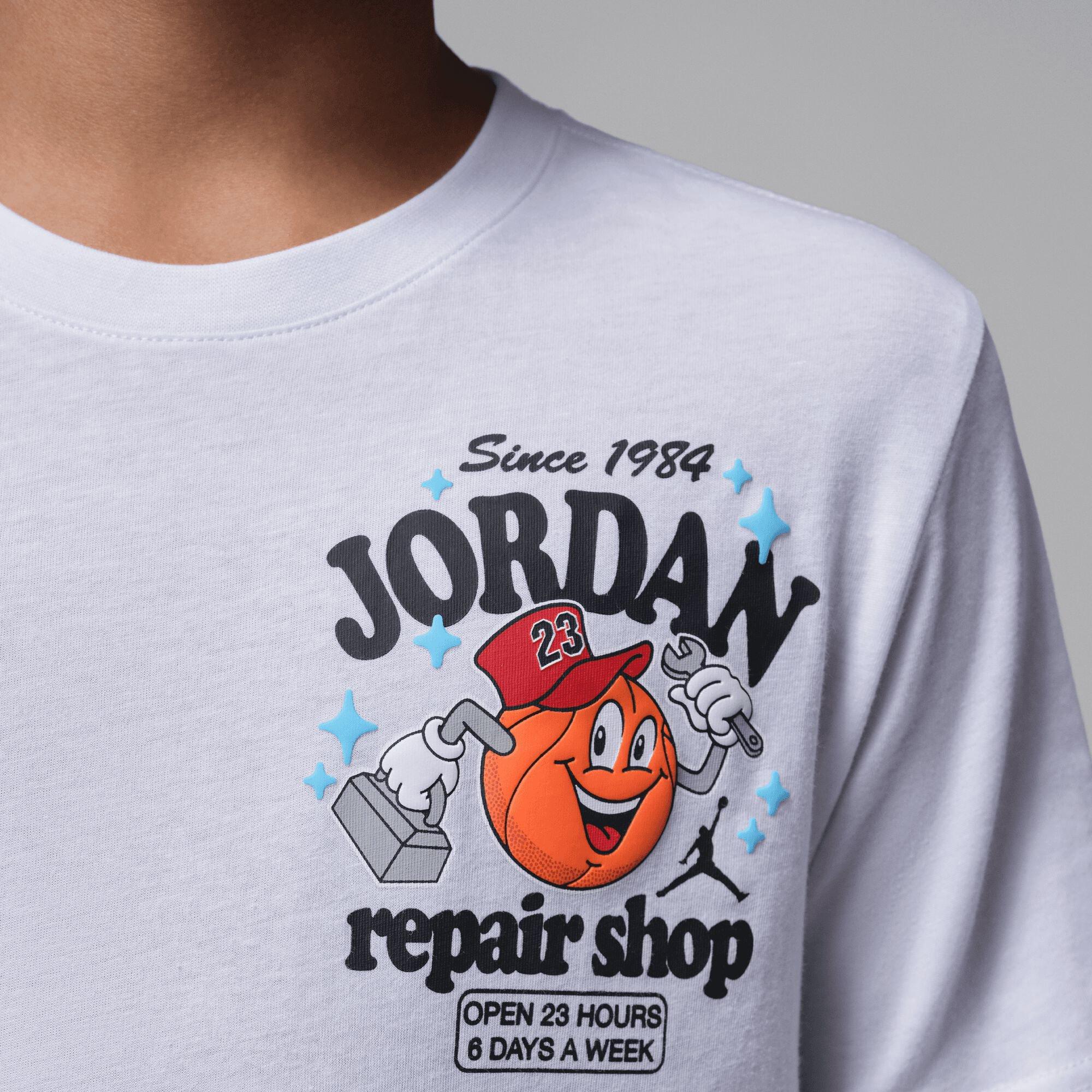 White - Air Jordan - Kids' Rare Air Cotton Short-Sleeve T-Shirt - 4
