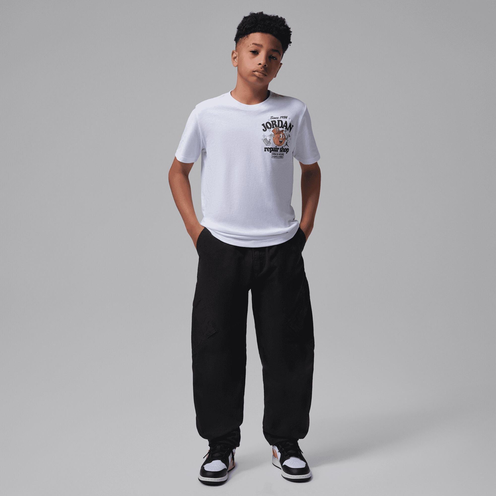 White - Air Jordan - Kids' Rare Air Cotton Short-Sleeve T-Shirt - 6