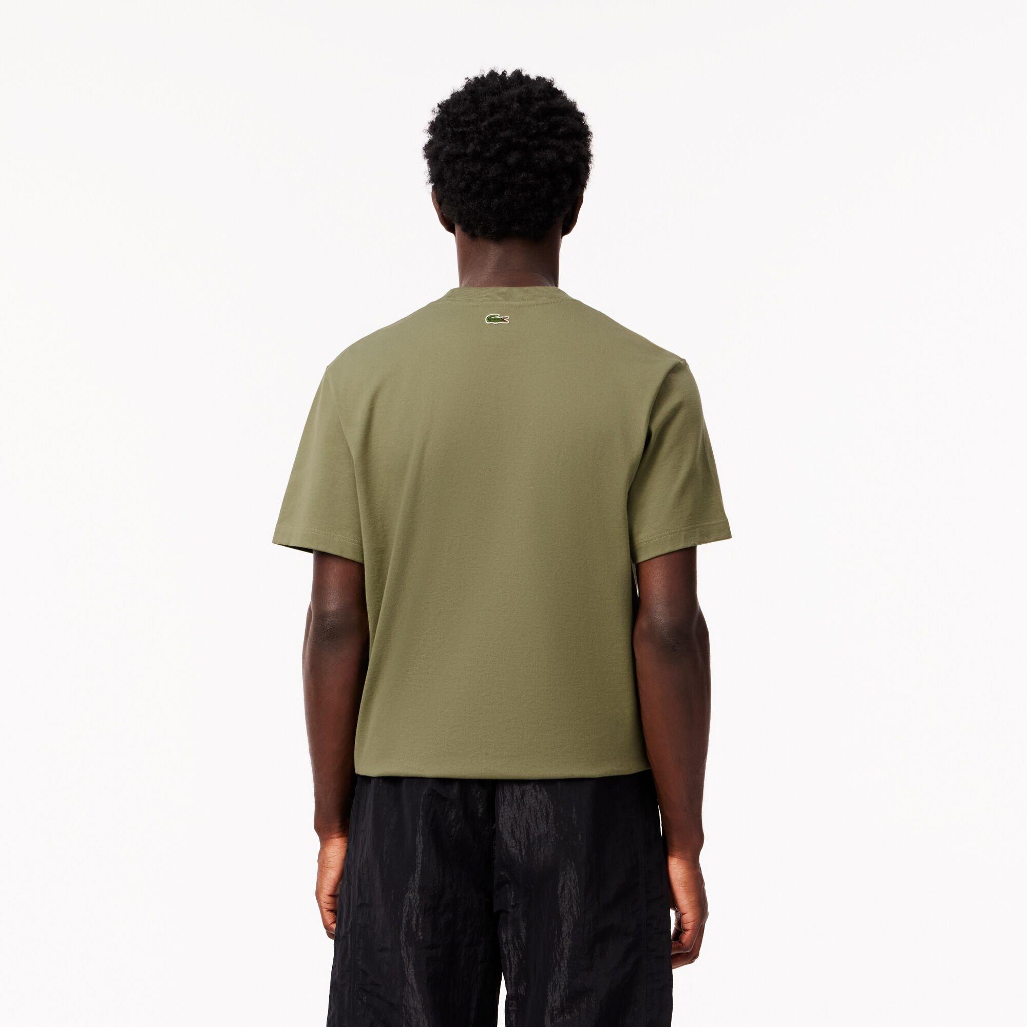 Khaki - Lacoste - Regular Fit T-Shirt - 3