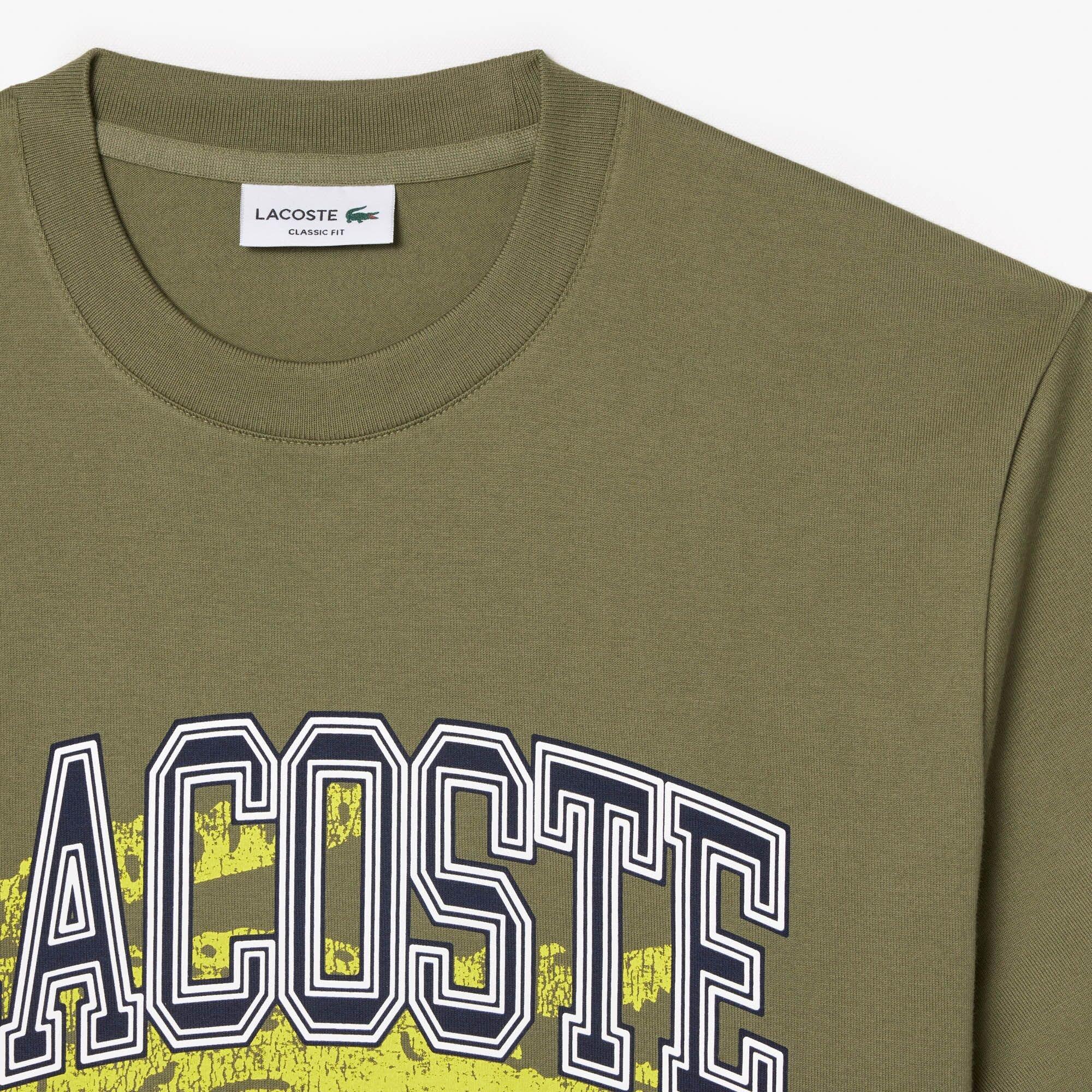 Khaki - Lacoste - Regular Fit T-Shirt - 5