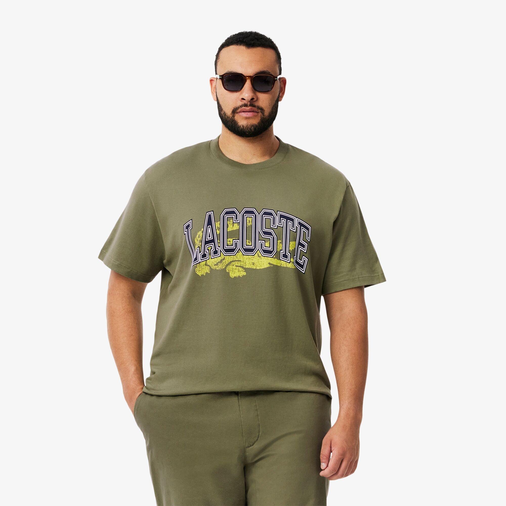 Khaki - Lacoste - Regular Fit T-Shirt - 7