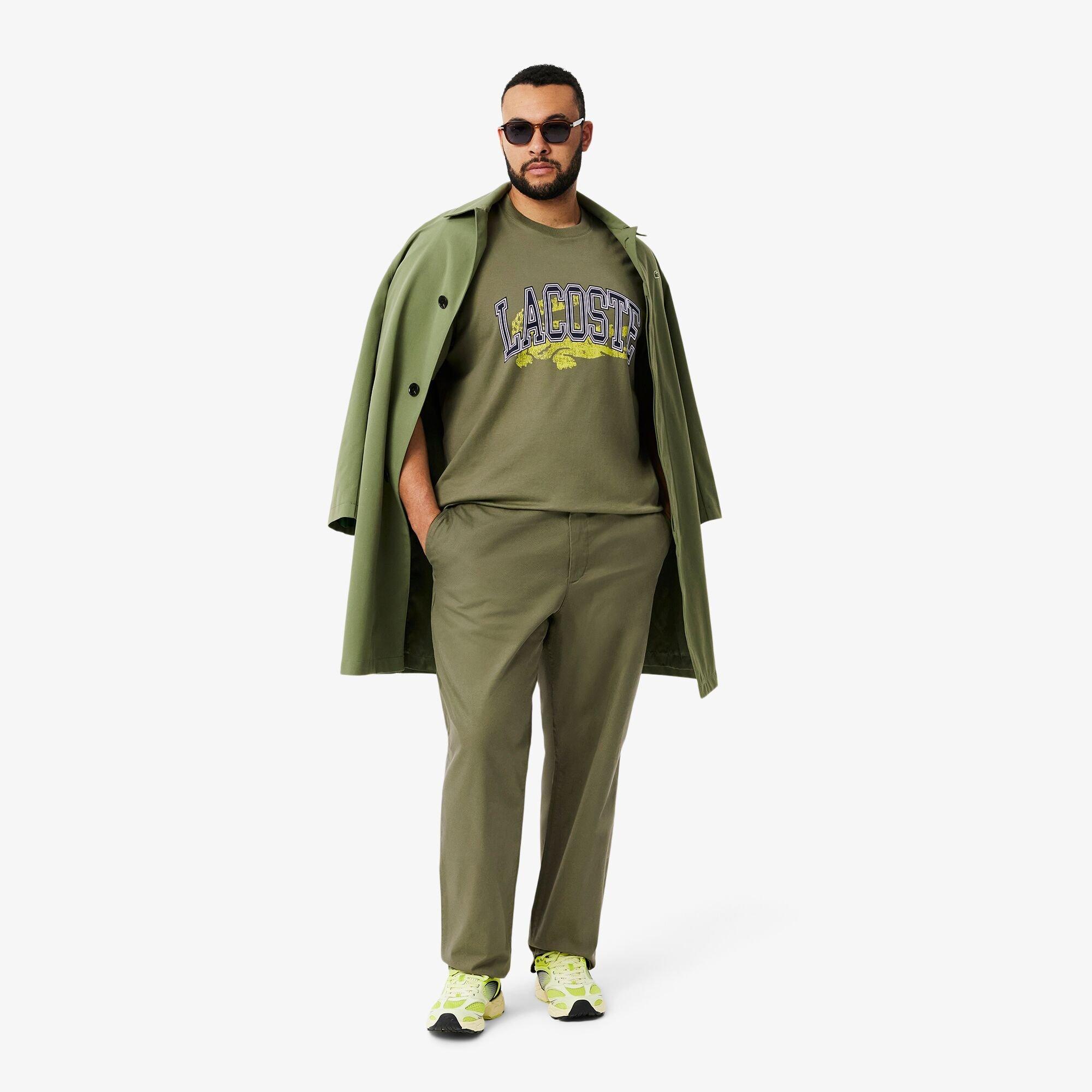 Khaki - Lacoste - Regular Fit T-Shirt - 8