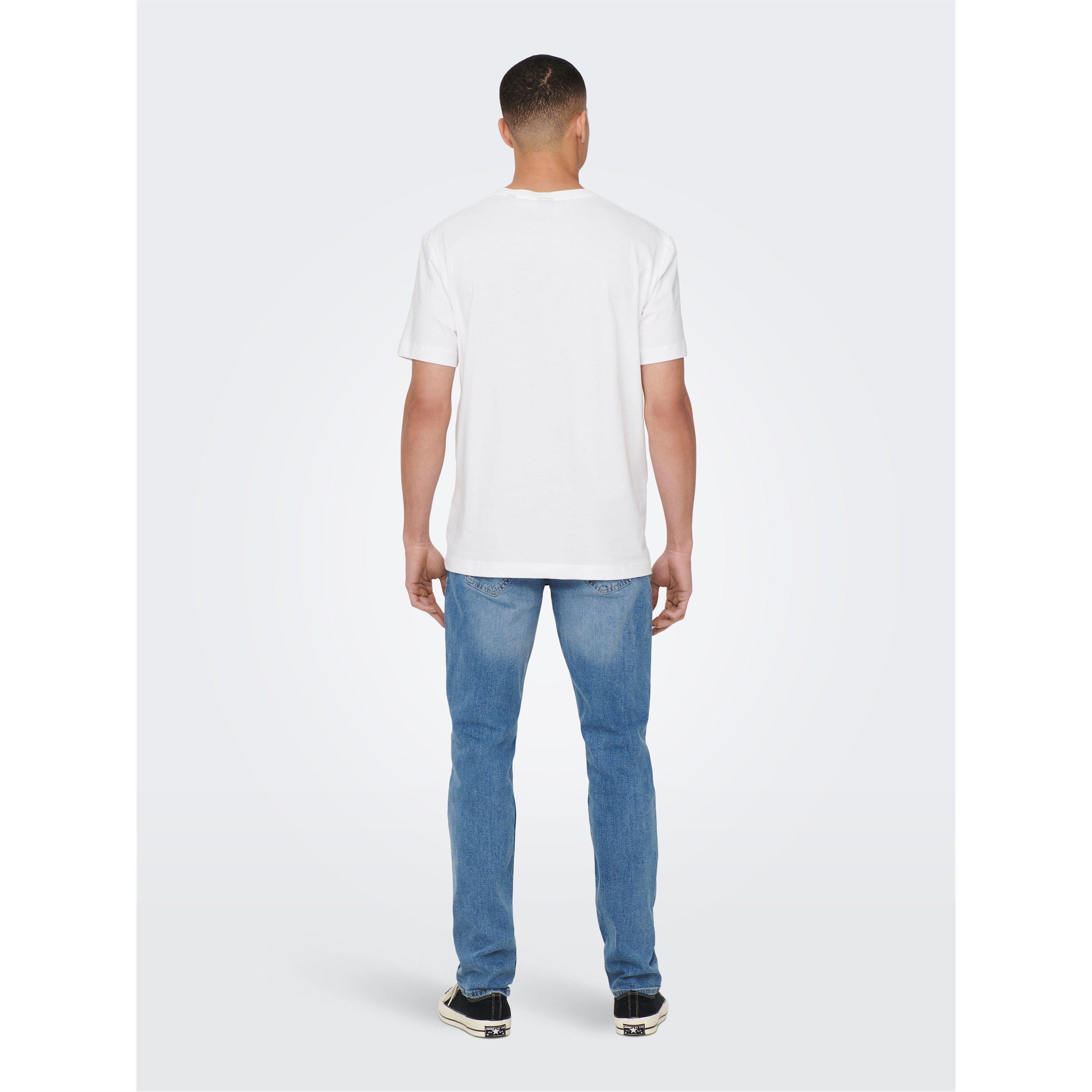Bianco - Only and Sons - Max Life Regular Fit Short-Sleeve T-Shirt - 3