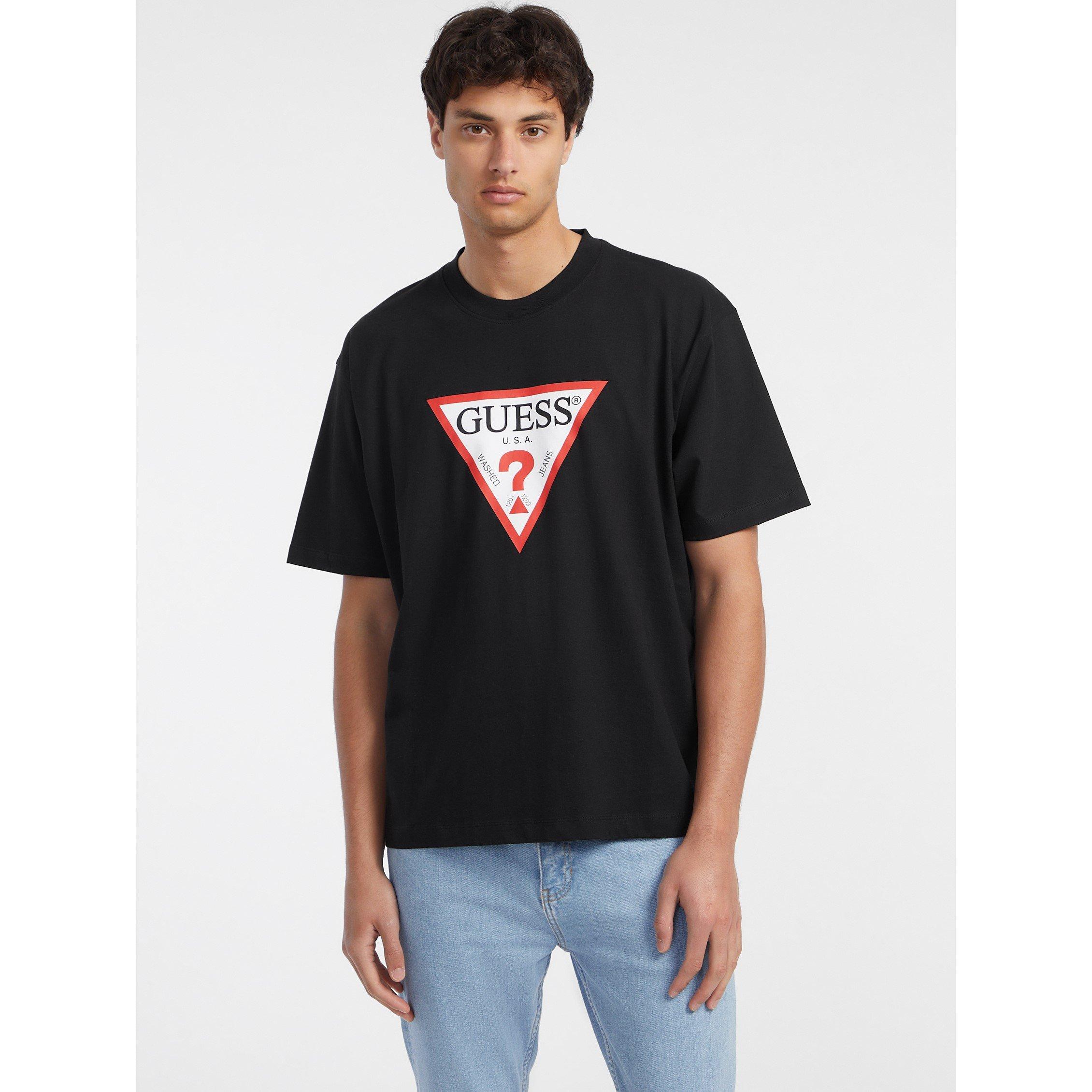 Guess Men's Jeans Iconic Tee - Black Jblk - Small