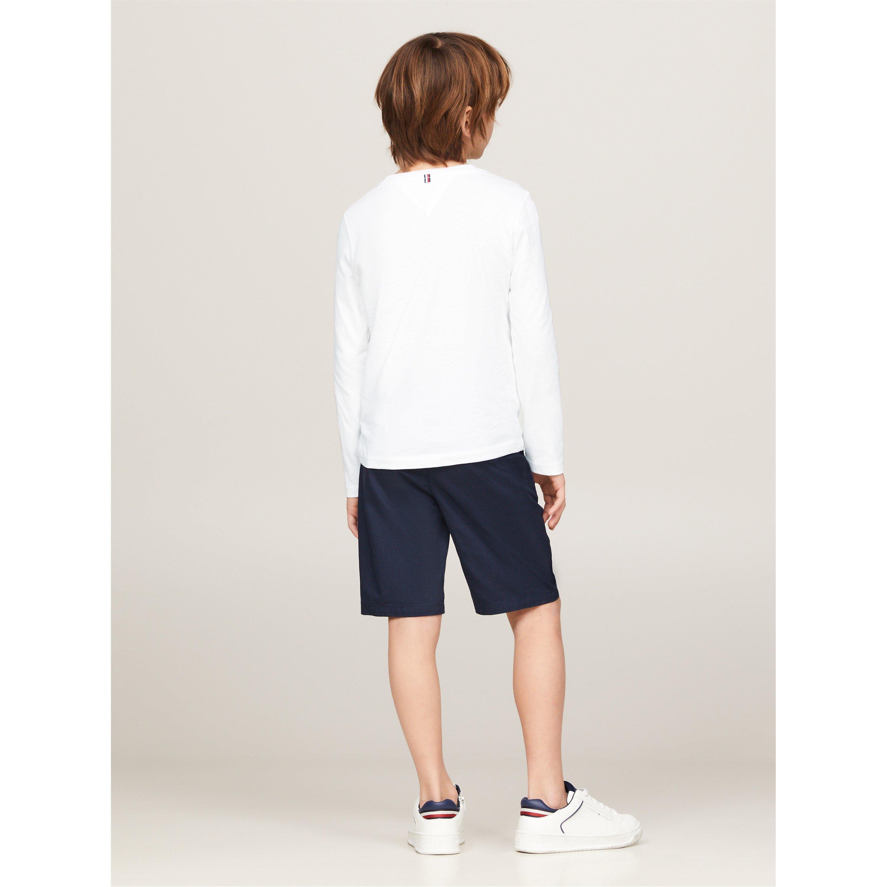 Strahlendes Weiß - Tommy Hilfiger - Kids' Cotton Long-Sleeve Regular Fit T-Shirt - 4