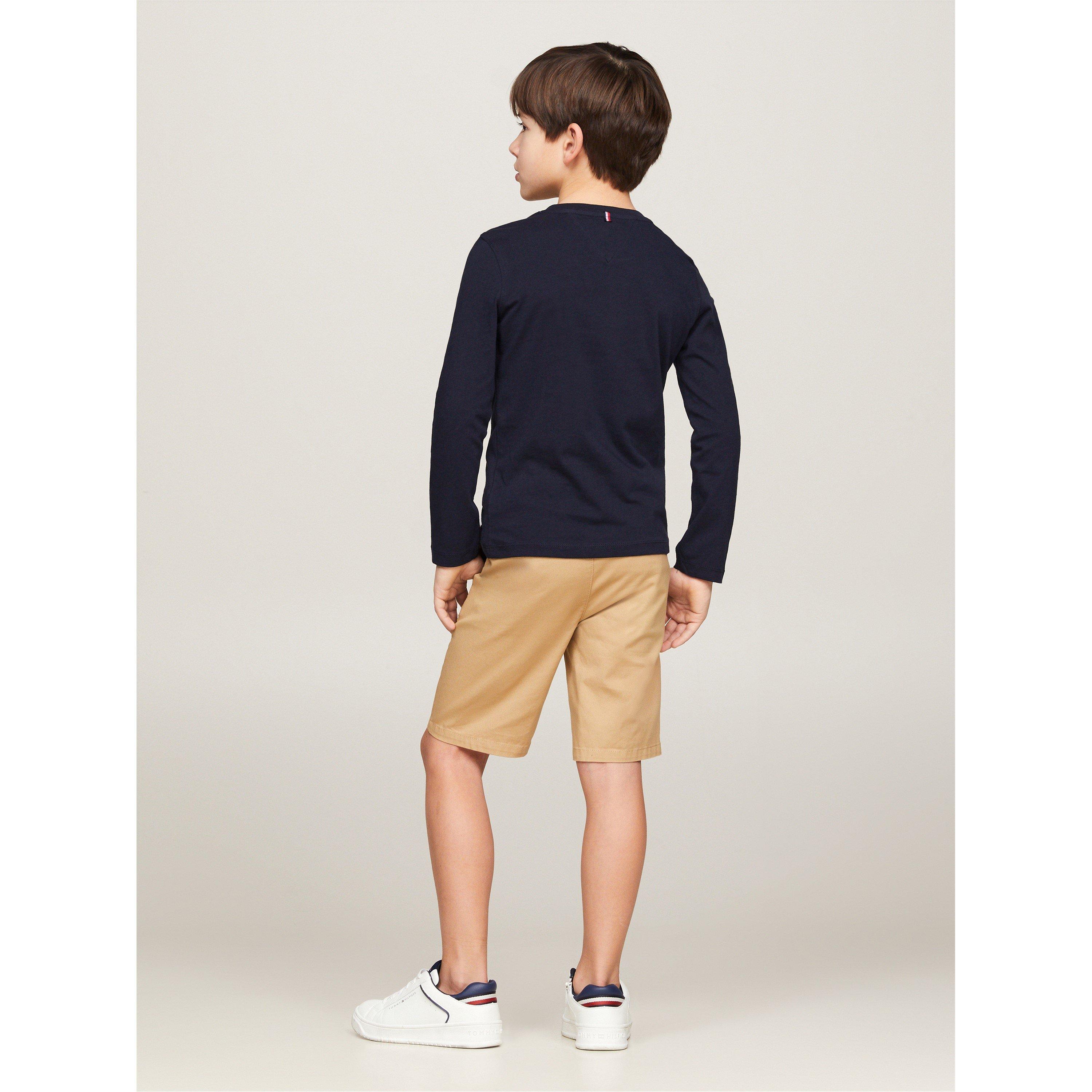 Sky Captain - Tommy Hilfiger - Kids' Cotton Long-Sleeve Regular Fit T-Shirt - 4