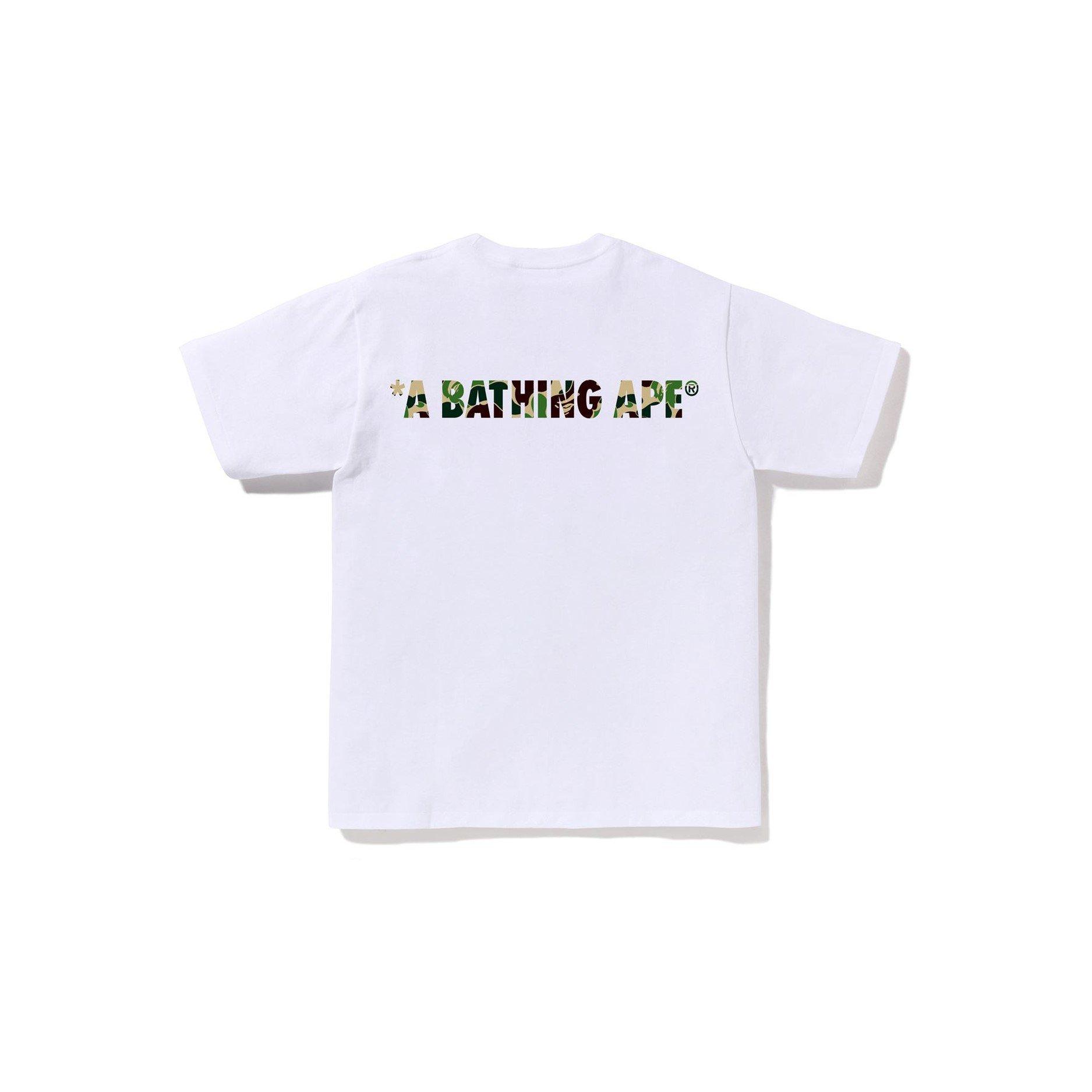 White/Green Cam - A Bathing Ape - Bape 1 Point Tee Sn63 - 2