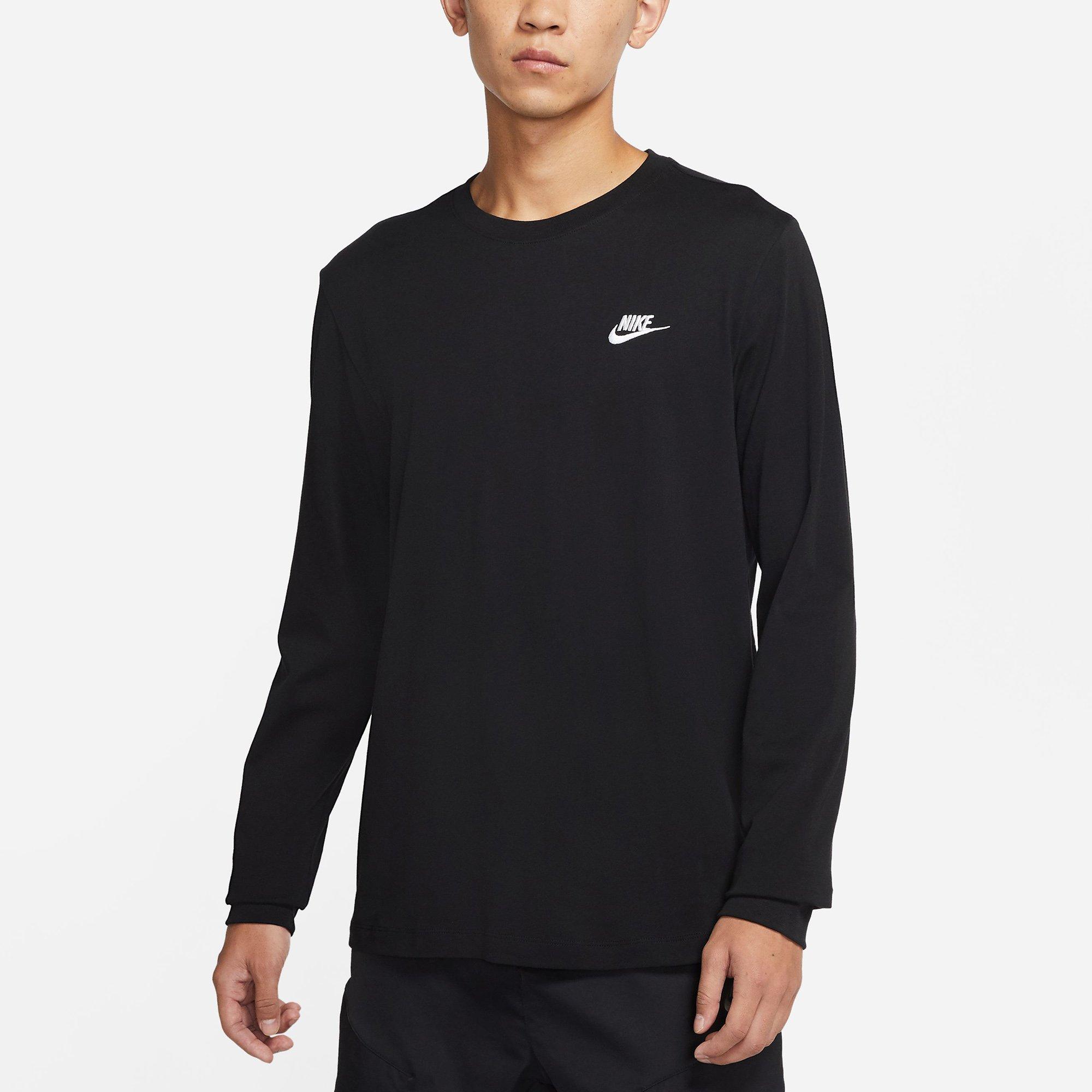 Black/White - Nike - Sportswear Mens Long-Sleeve T-Shirt - 3
