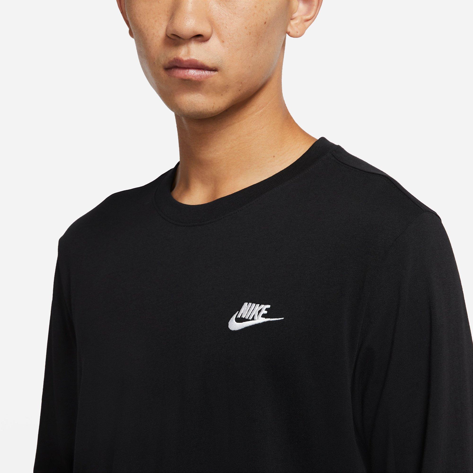 Black/White - Nike - Sportswear Mens Long-Sleeve T-Shirt - 5