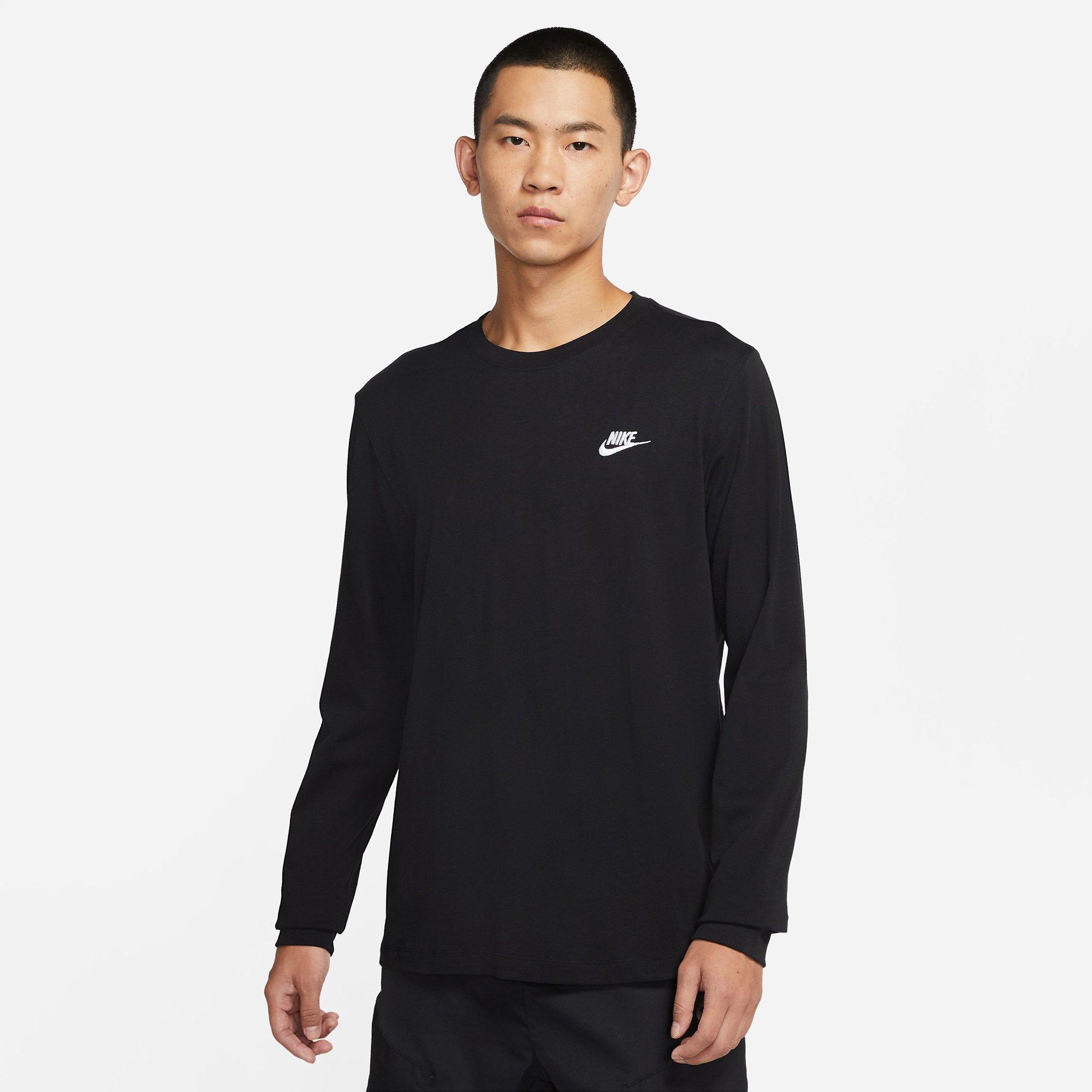 Black/White - Nike - Sportswear Mens Long-Sleeve T-Shirt - 6