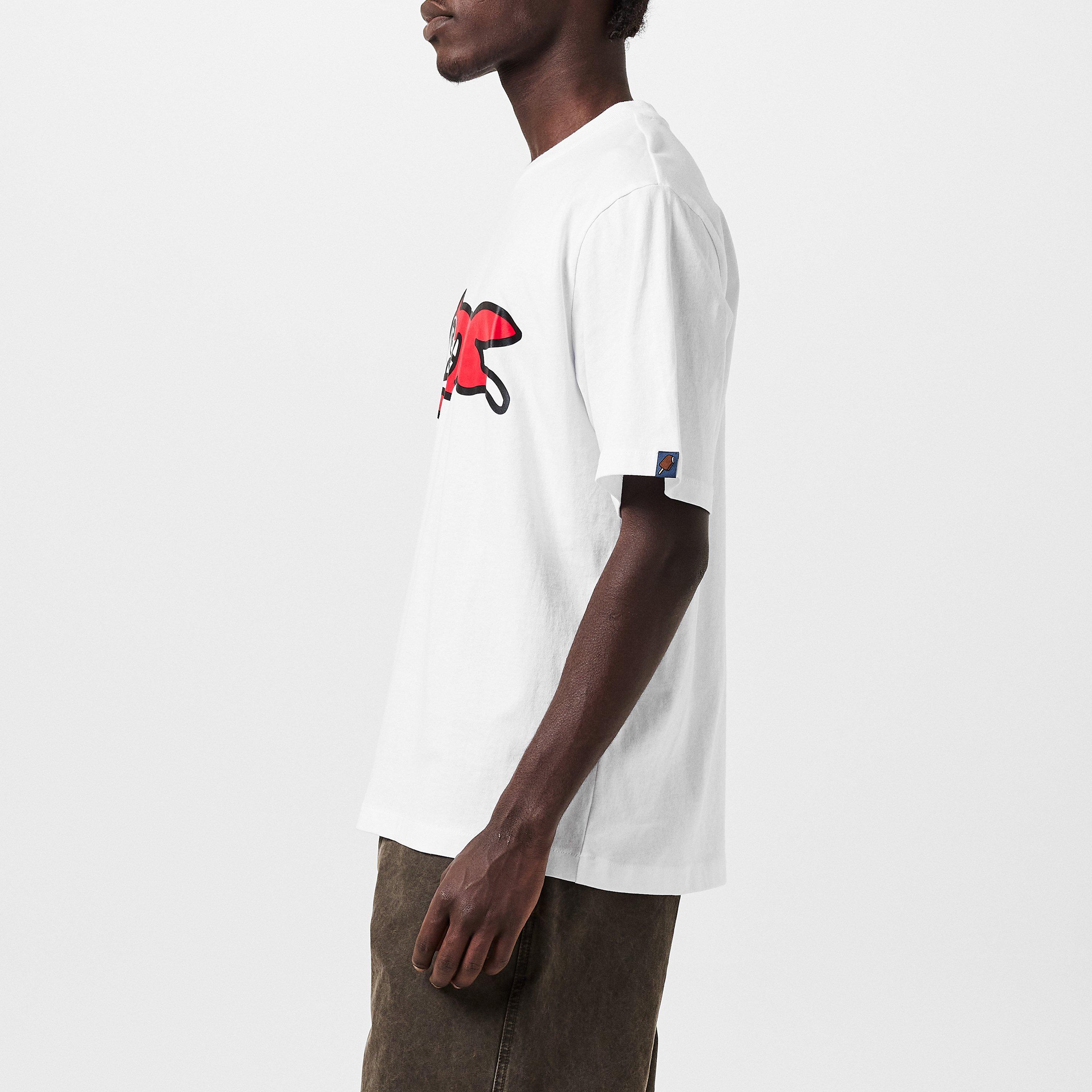 White - ICECREAM - Running Dog T-Shirt - 5