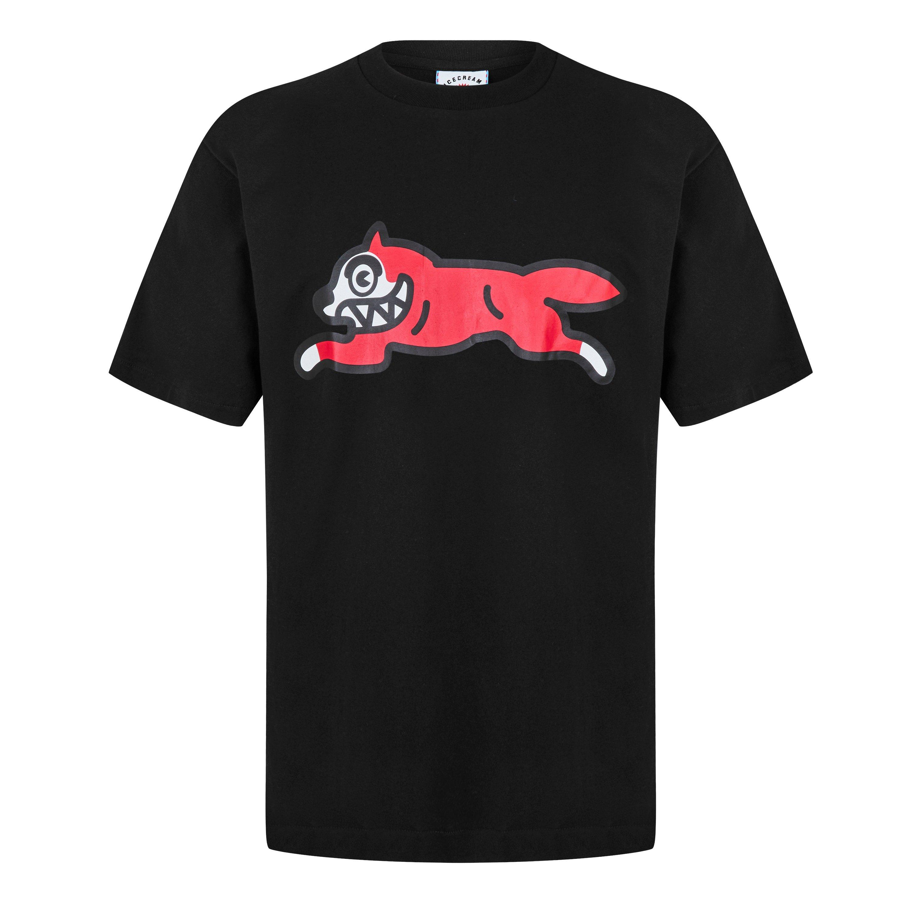 ICECREAM Running Dog T-Shirt - Black - Large
