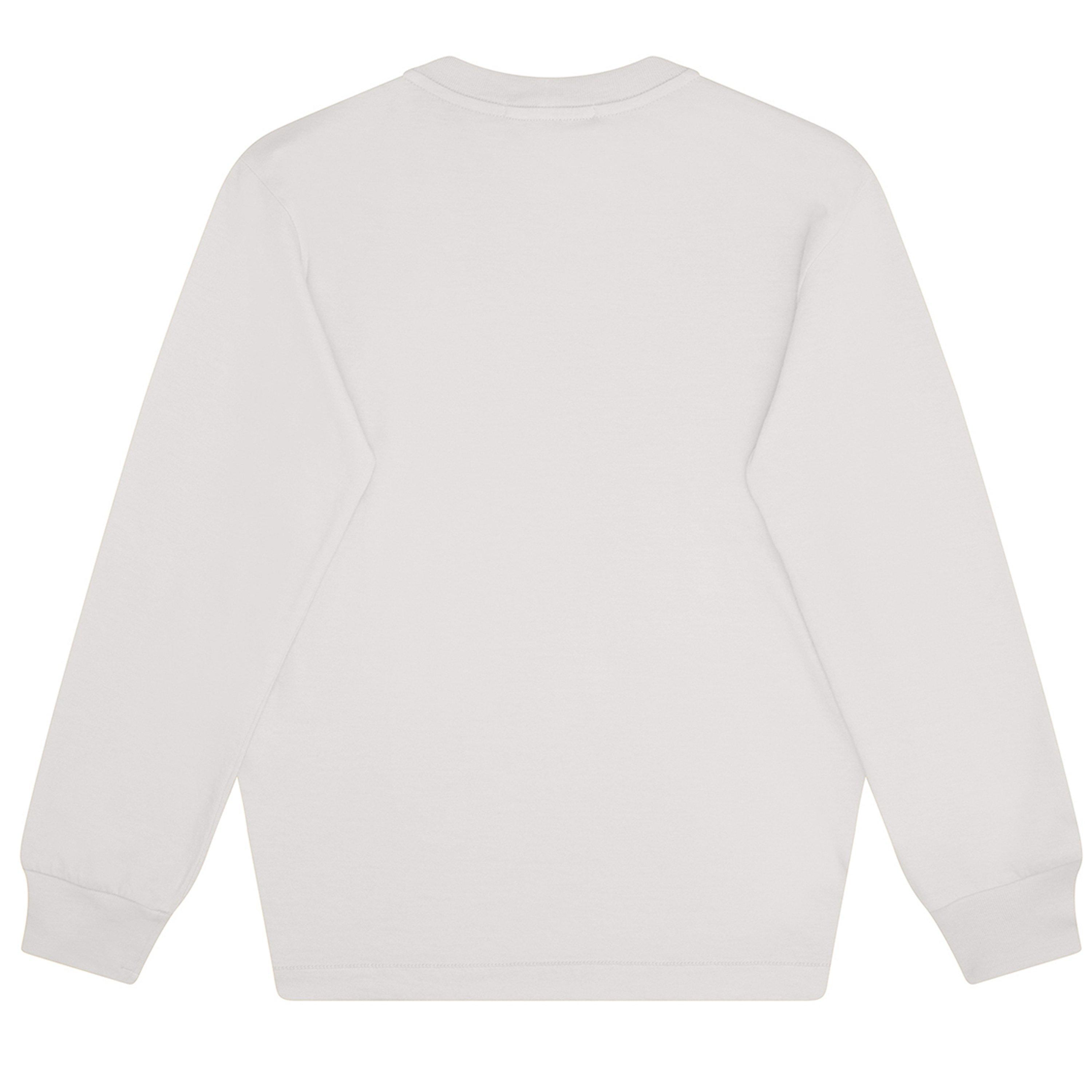 White V0001 - Stone Island - Boys' Logo Cotton Long Sleeve Badge T-Shirt - 2