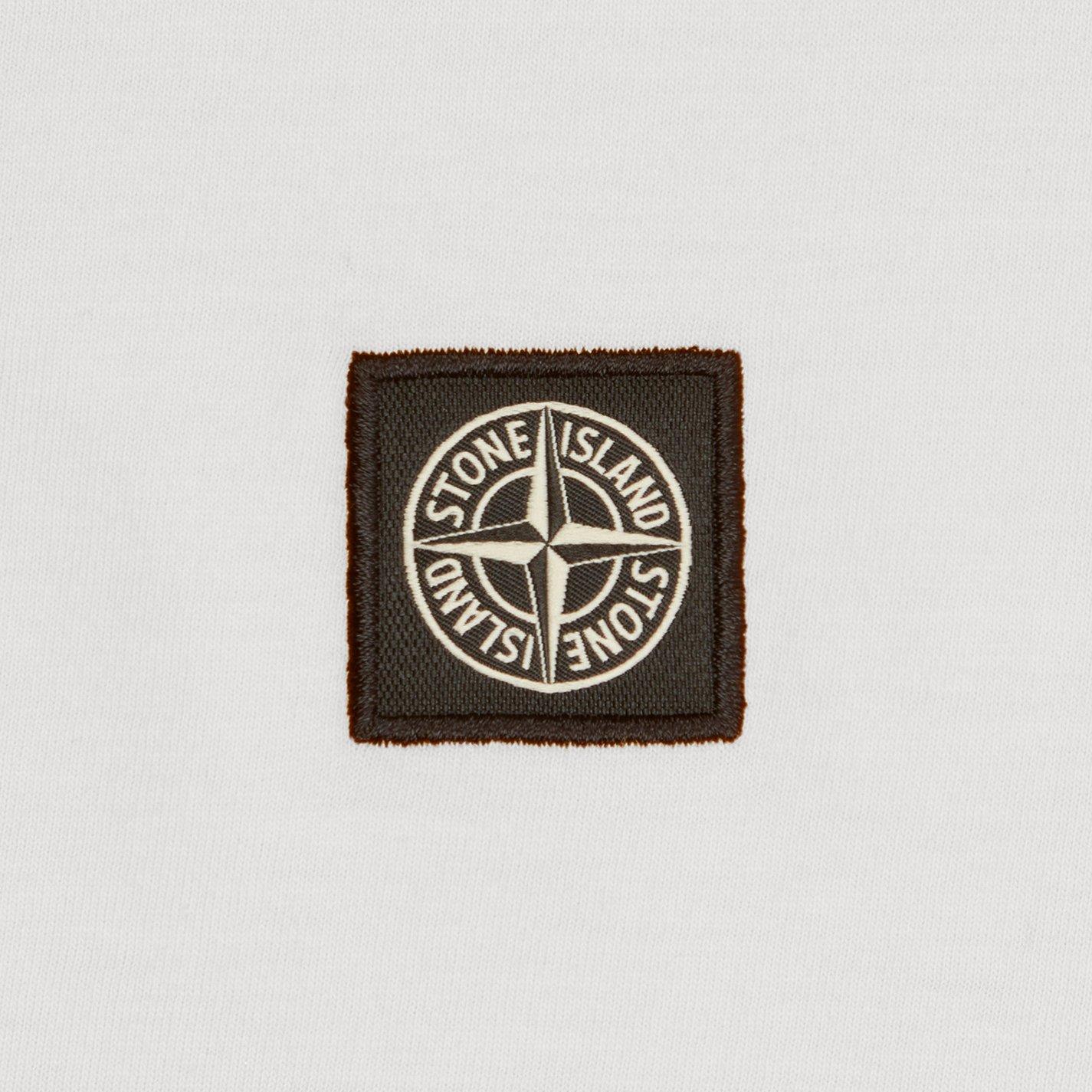 White V0001 - Stone Island - Boys' Logo Cotton Long Sleeve Badge T-Shirt - 3