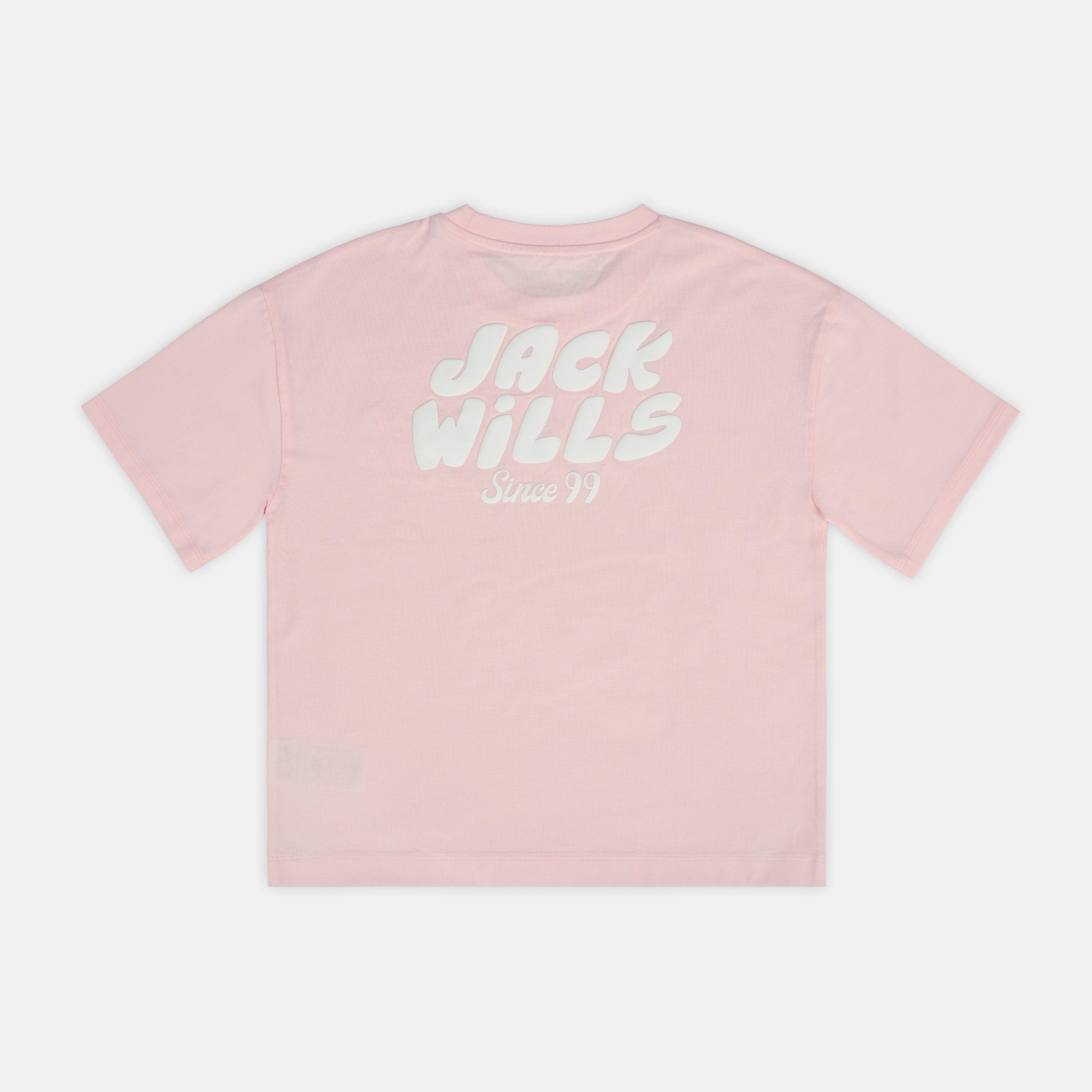 Roze - Jack Wills - Kids' Cotton Short Sleeve Crew Neck T-Shirt - 2