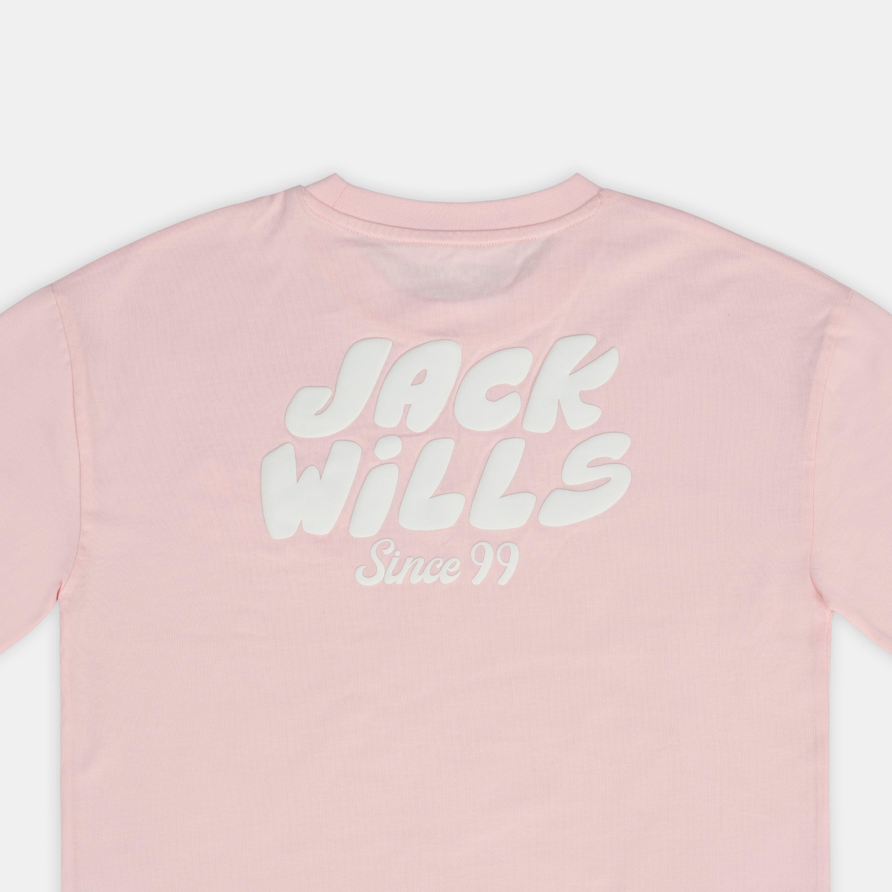 Roze - Jack Wills - Kids' Cotton Short Sleeve Crew Neck T-Shirt - 5
