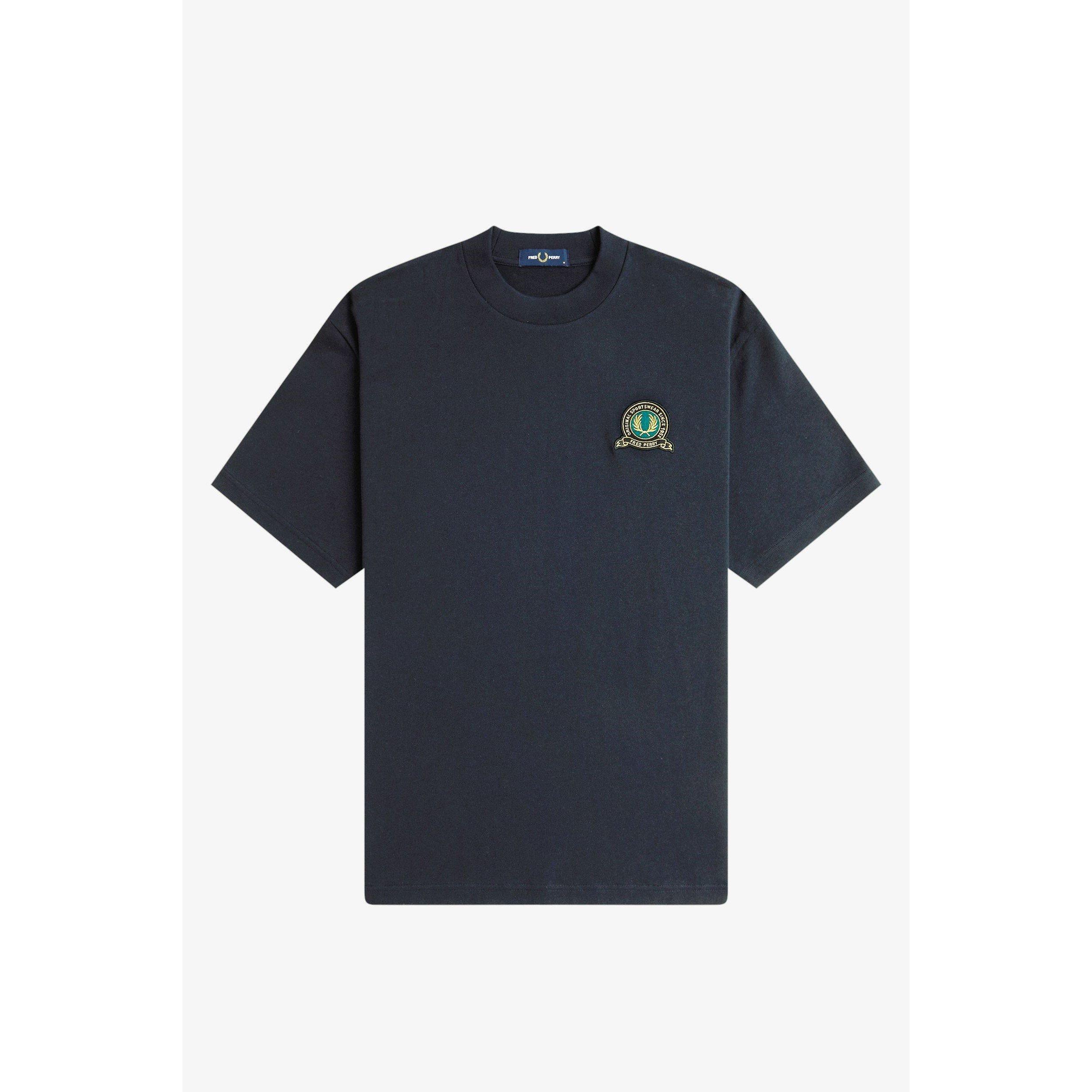Fred Perry Men's Badge T-Shirt - Navy 608 - L