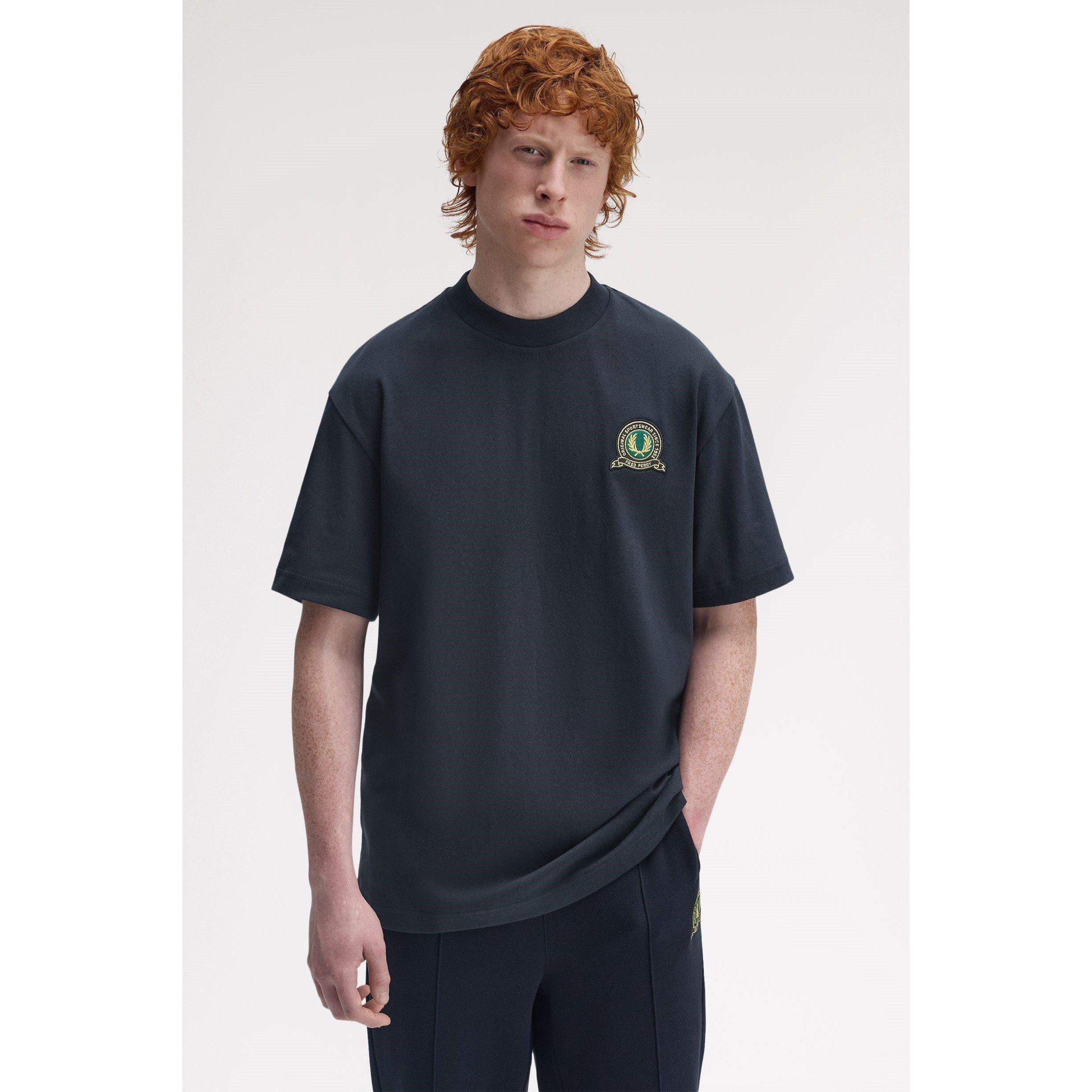 Navy 608 - Fred Perry - Men's Badge Regular Fit T-Shirt - 5
