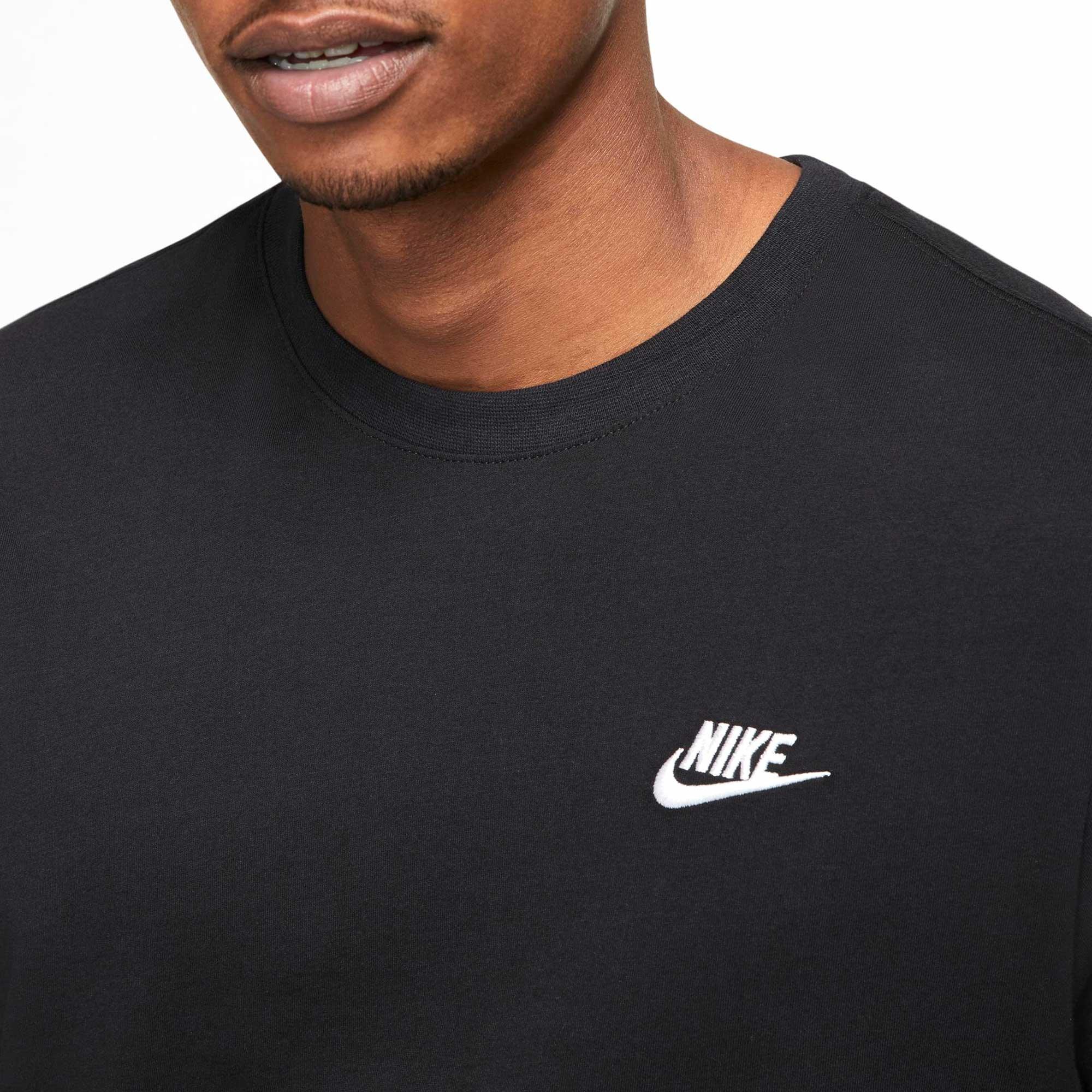 Black/White - Nike - Sportswear Club Mens T Shirt - 4