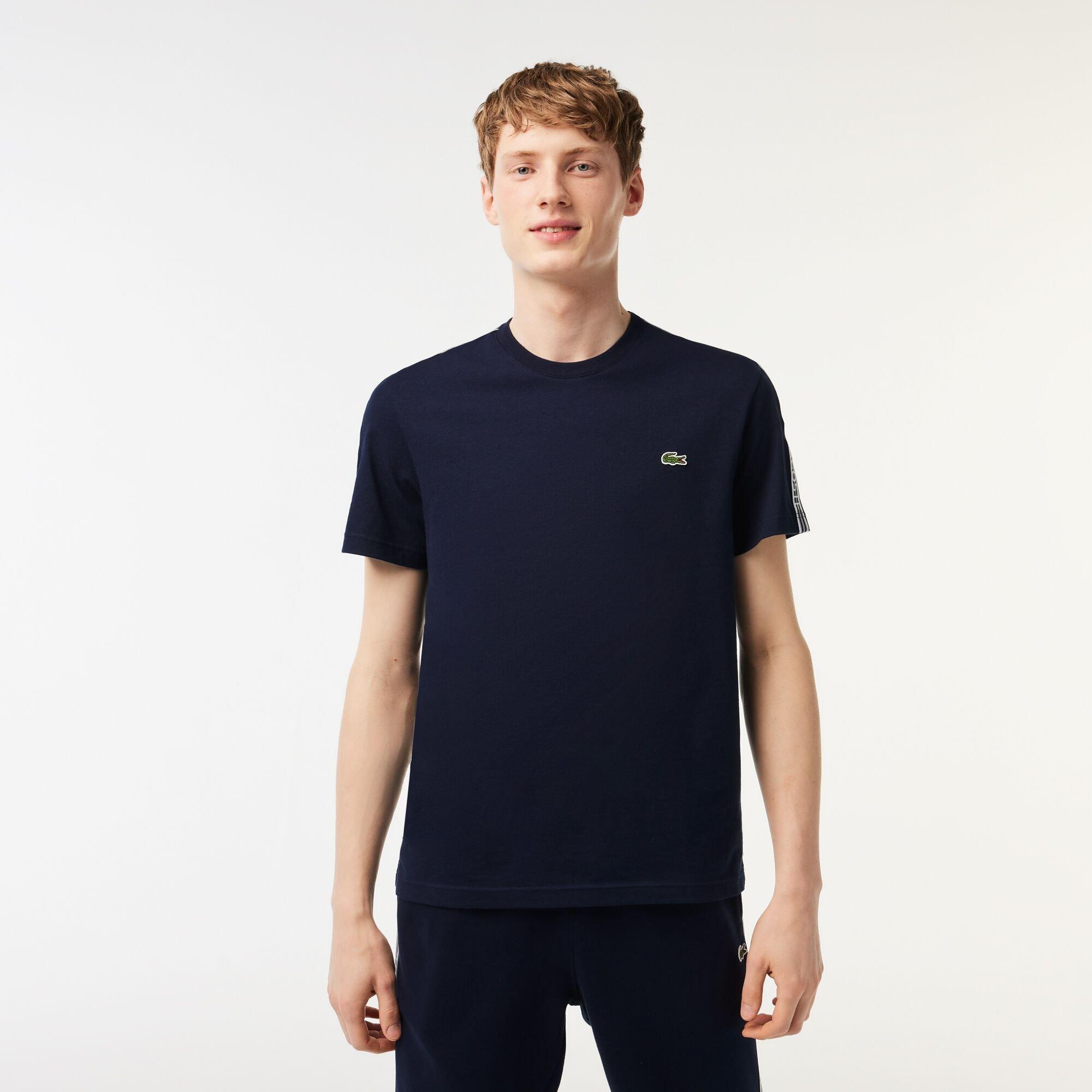 Navy Blue - Lacoste - Tape T-Shirt - 1