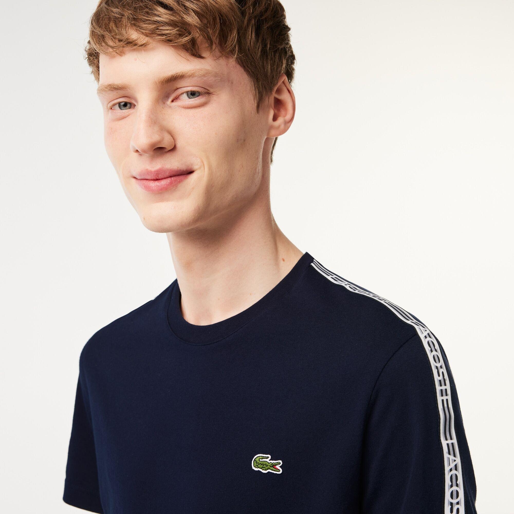 Navy Blue - Lacoste - Tape T-Shirt - 2