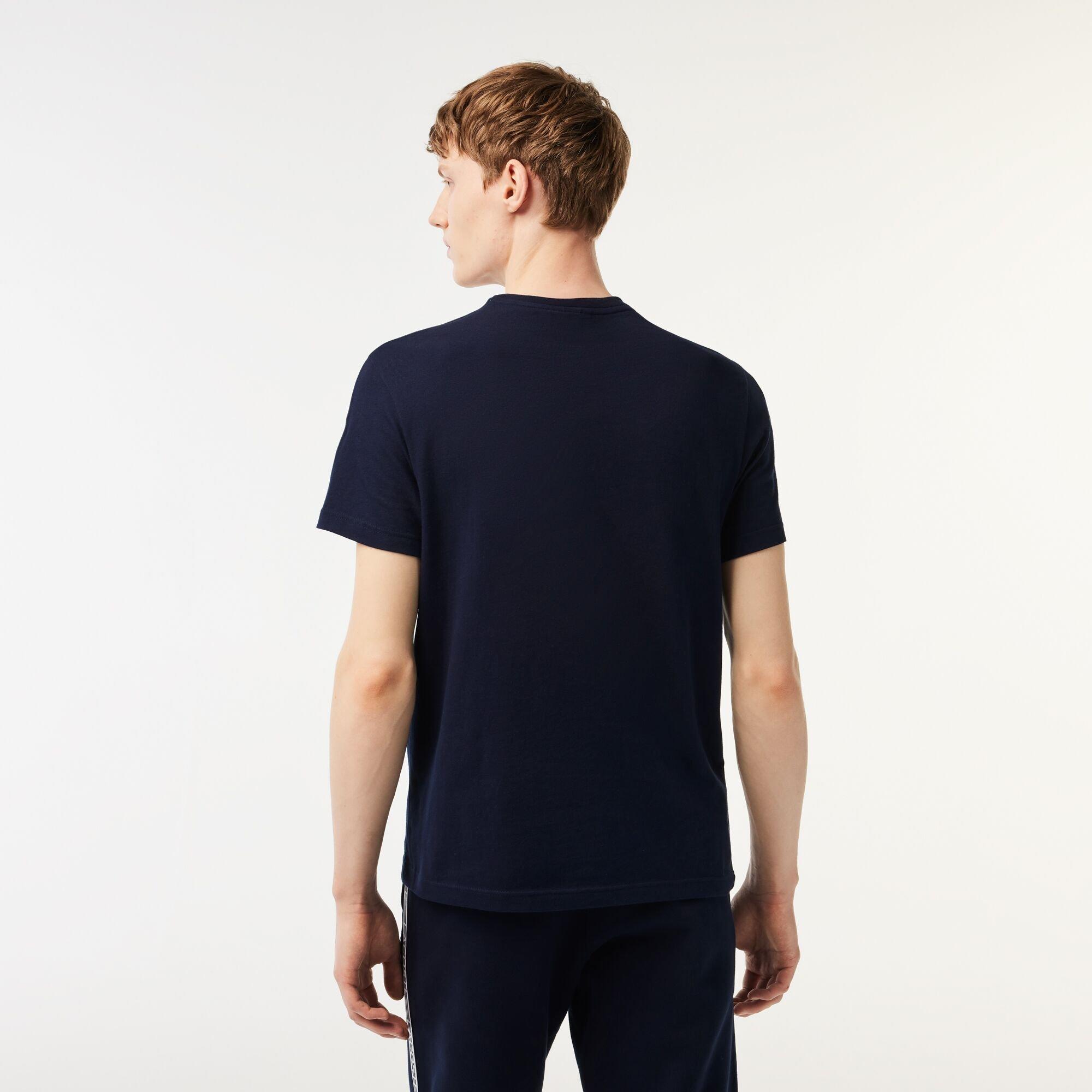 Navy Blue - Lacoste - Tape T-Shirt - 3