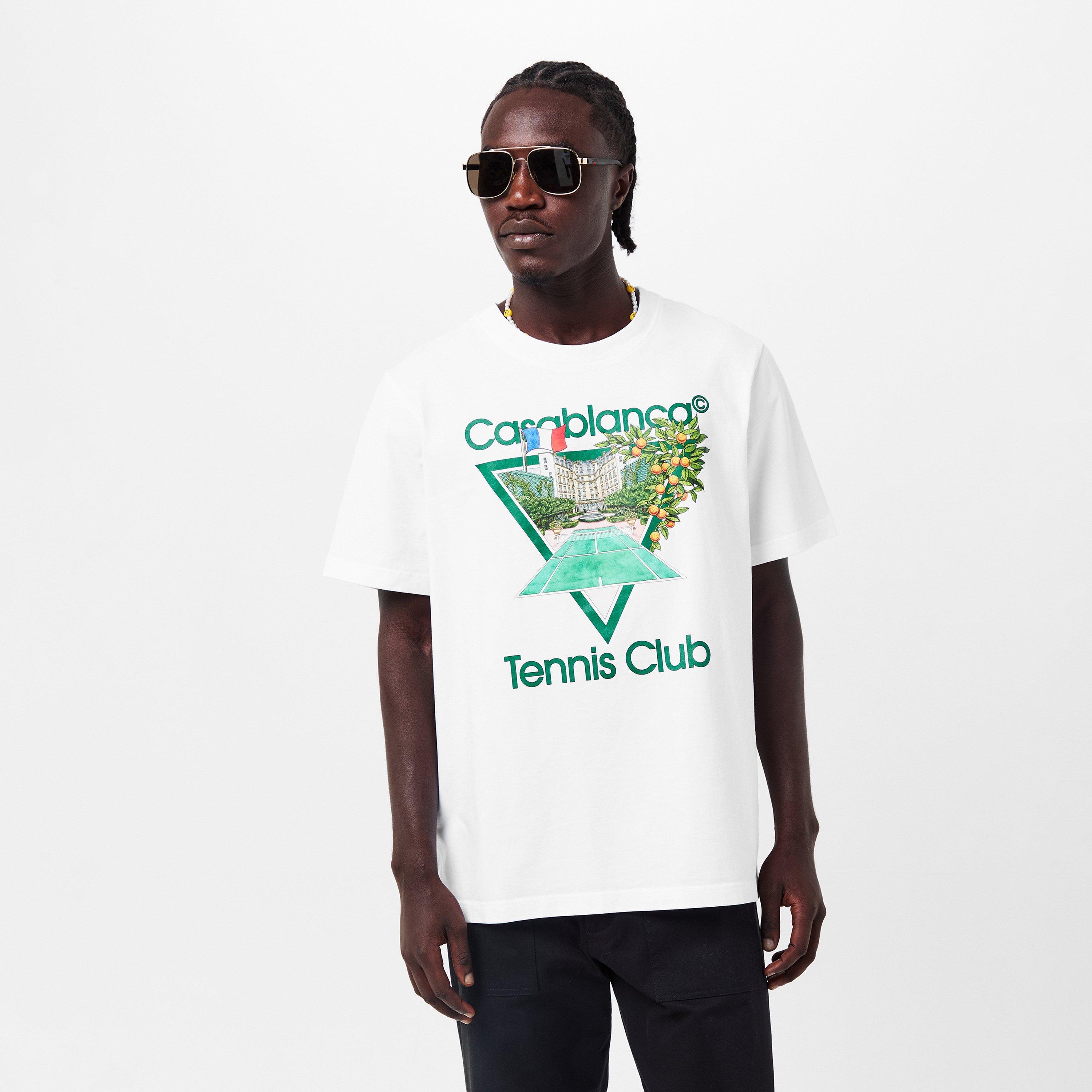 White - Casablanca - Tennis Club Icon T-Shirt - 3