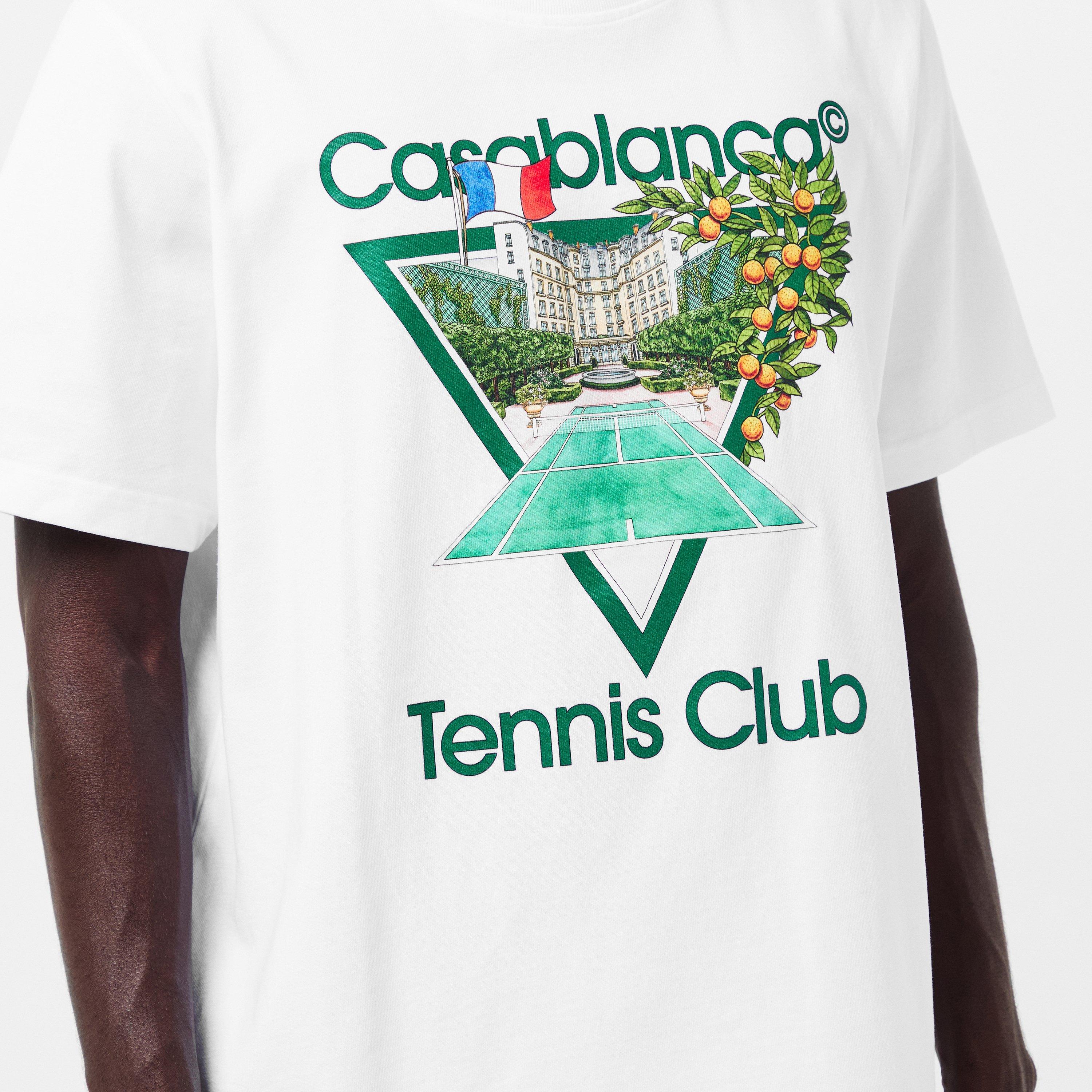 White - Casablanca - Tennis Club Icon T-Shirt - 5